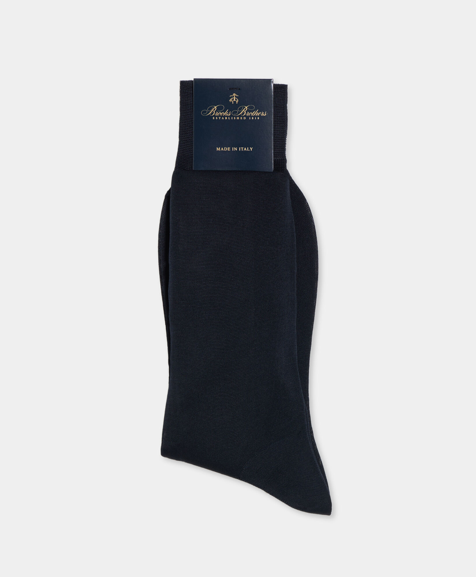 Brooks Brothers Lisle Cotton Socks Navy MXAC90002KN10247001P