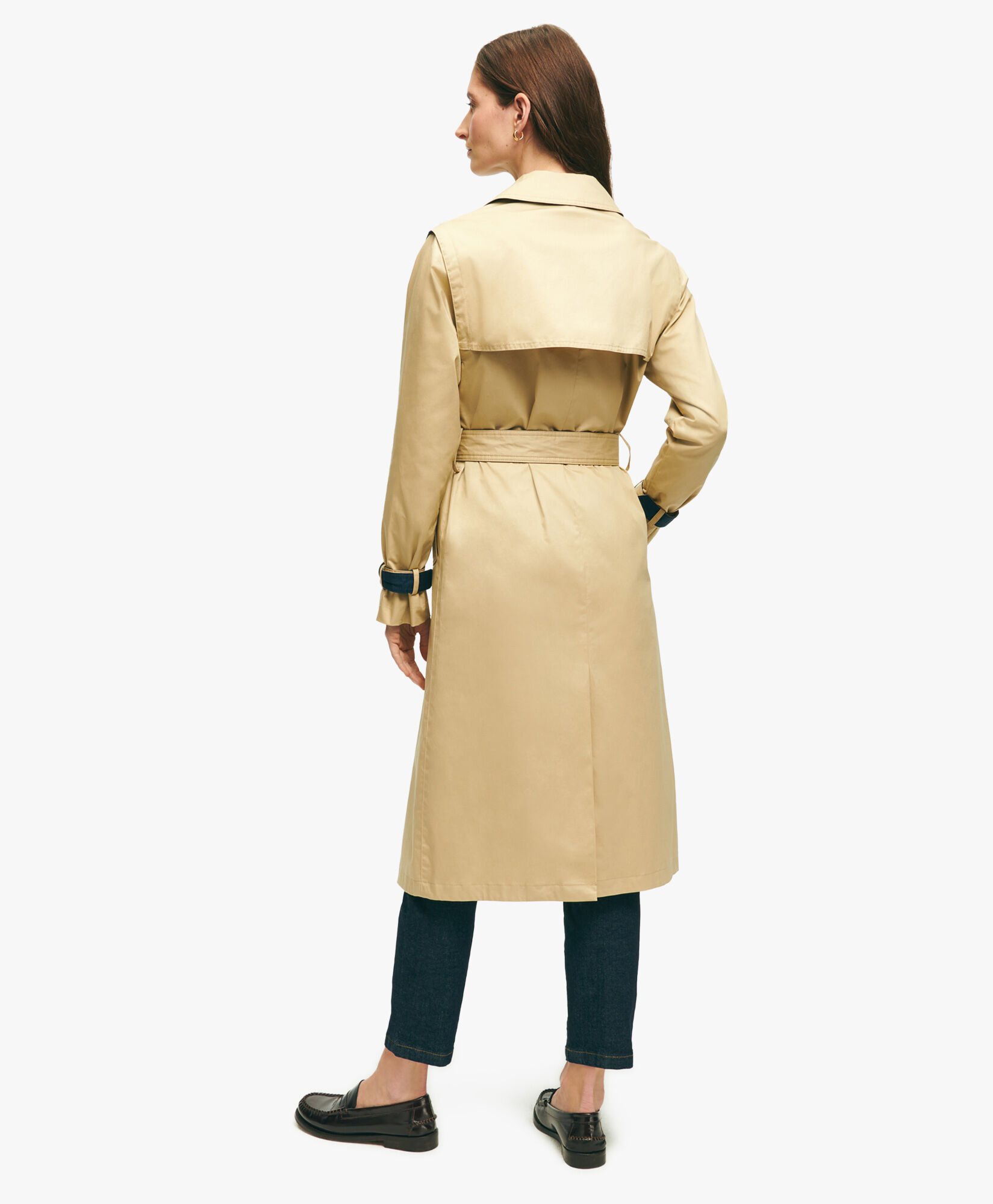 Water Repellent Cotton Trench Coat in Dark Beige for Women Brooks Brothers UK