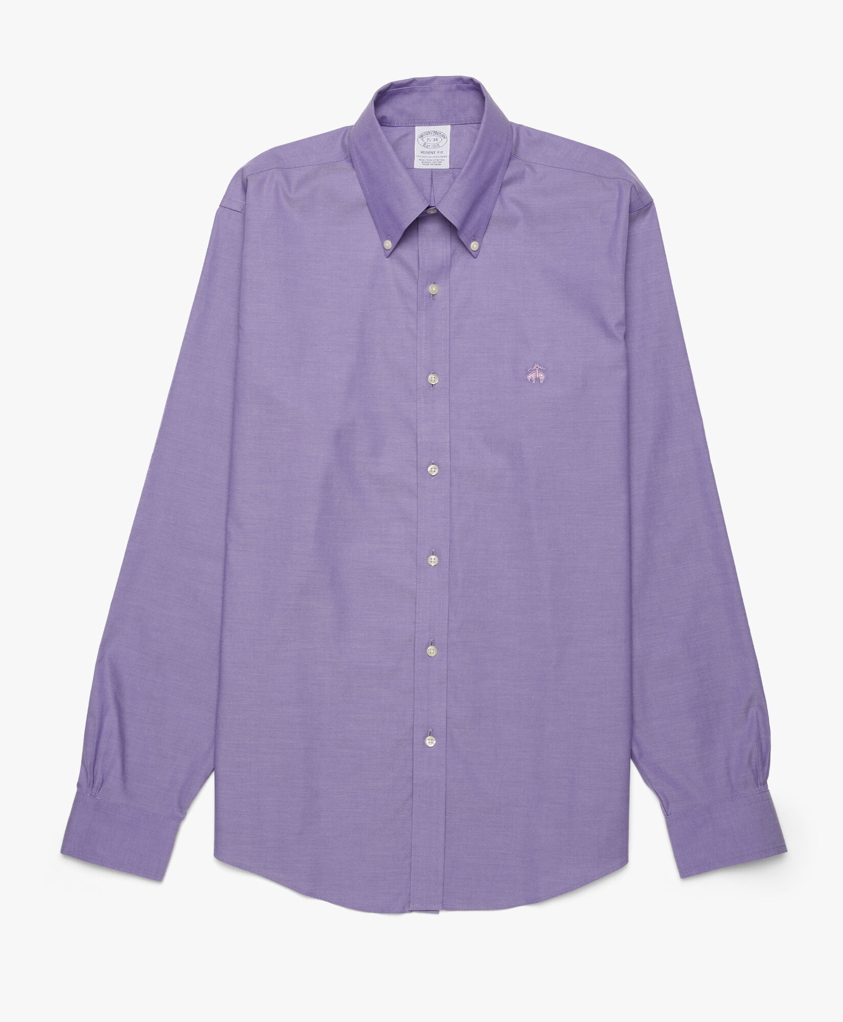 Regular Fit Purple Non Iron Button Down Dress Shirt in Purple for Men Brooks Brothers UK