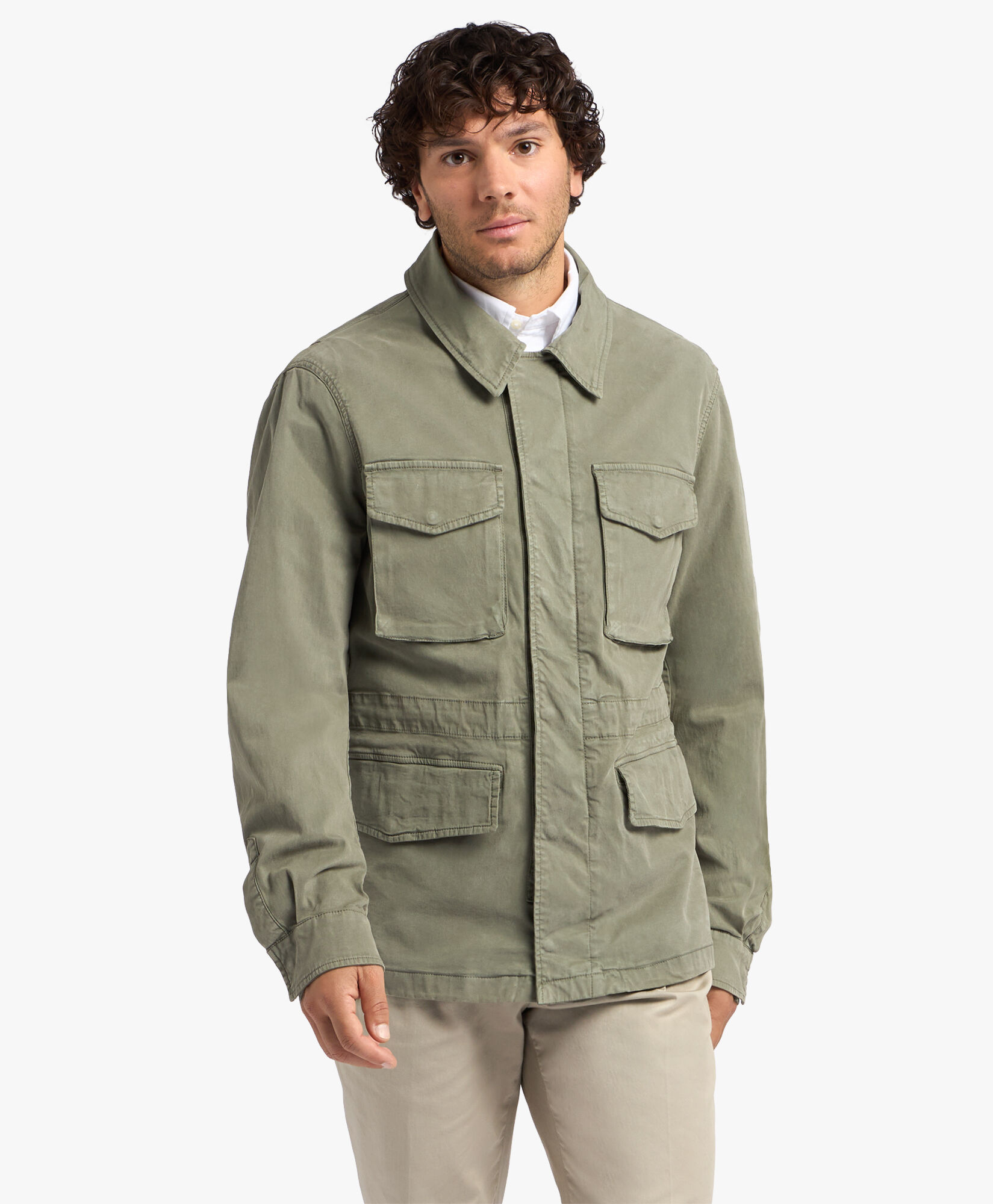 Military Cotton Blend Field Jacket in Military for Men Brooks Brothers EU