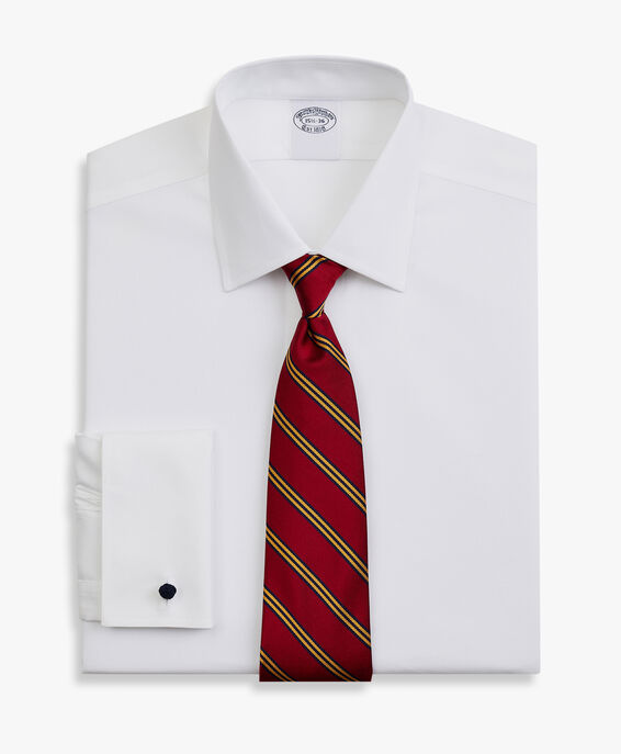 Brooks Brothers Camicia bianca regular fit non-iron in cotone elasticizzato con collo Ainsley Bianco 1000096430US100201323