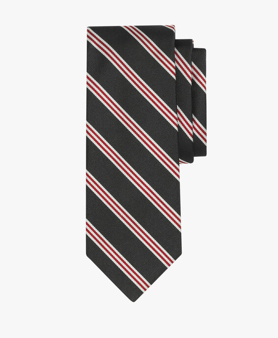 Brooks Brothers Cravate en soie noire Regimental Noir 1000095001US100198768