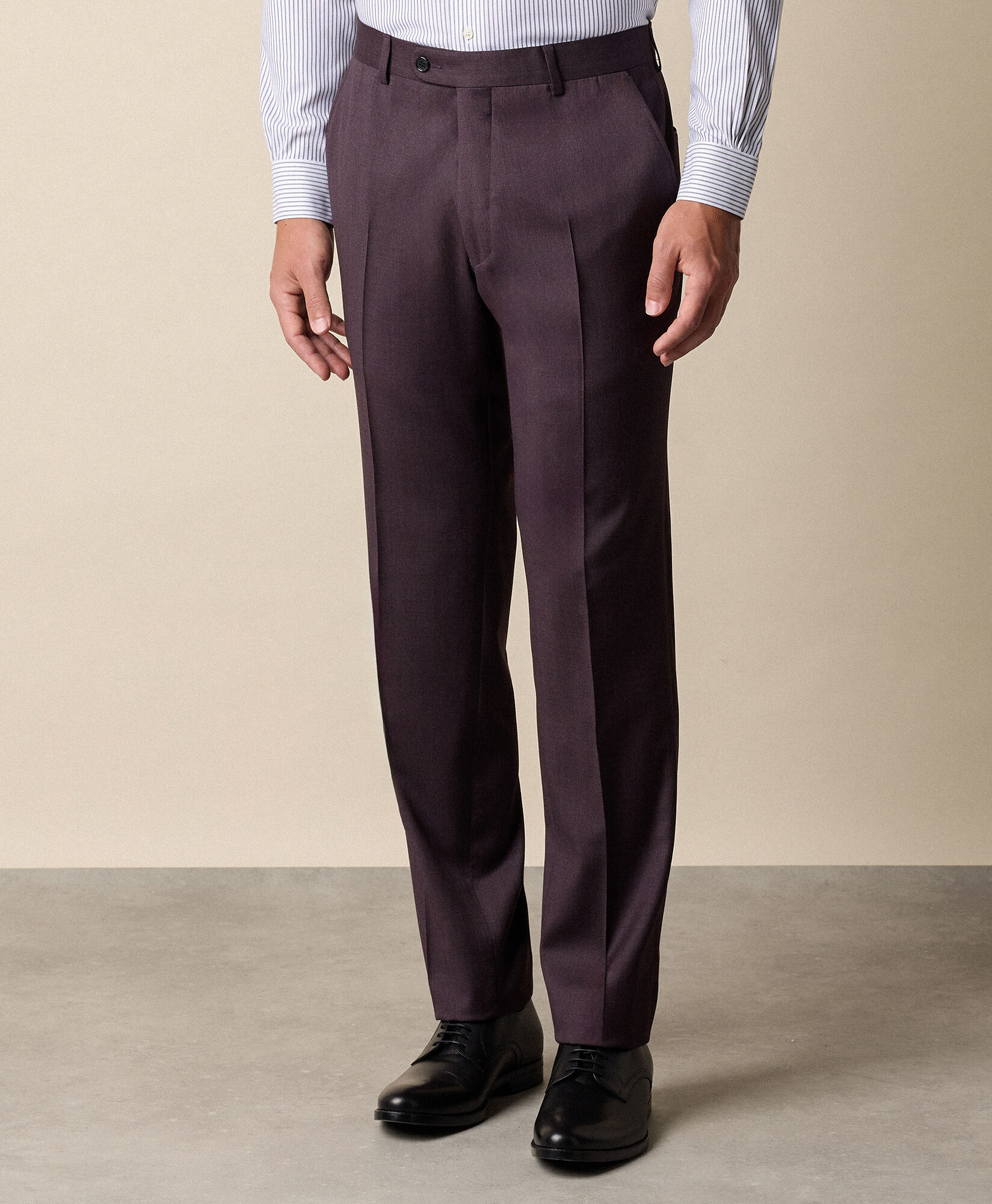 Brooks Brothers Virgin Wool Trousers Purple DTROU012WVPWV003PURPP001