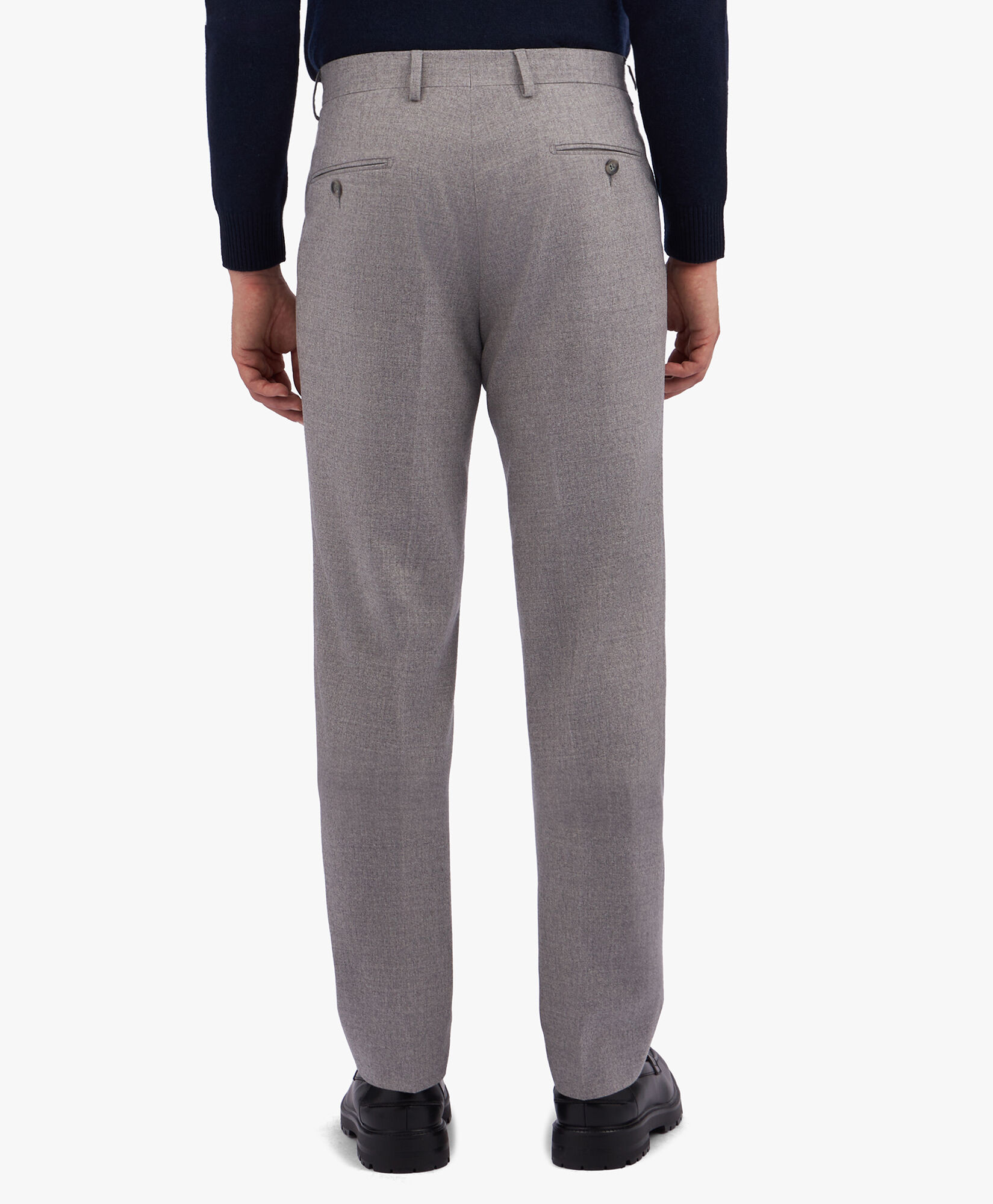 Brooks Brothers Light Grey Stetch Wool Virgin Wool Blend Pants Light Grey DTROU003WOBWV001LTGRP001