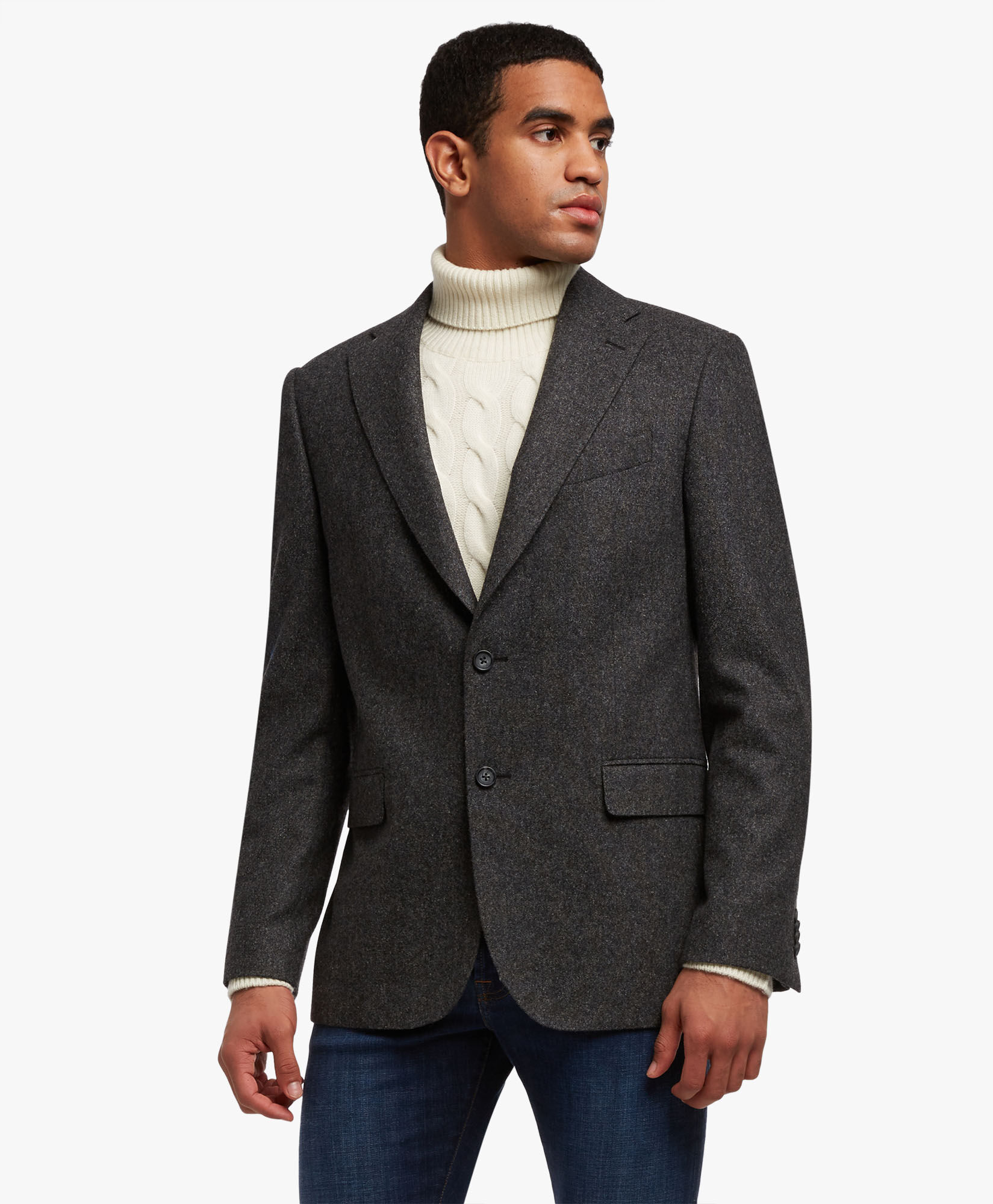 Dark Grey Virgin Wool Sport Coat in Dark Grey for Men Brooks Brothers UK