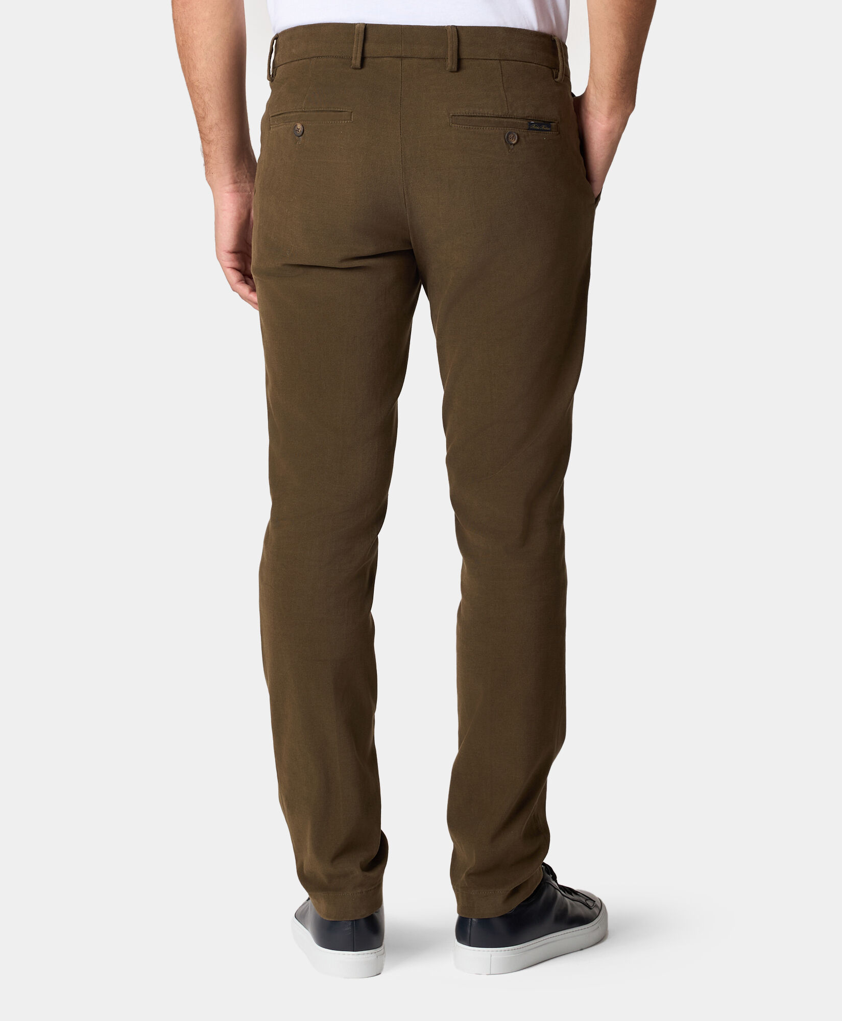 Slim Fit Sanded Stretch Cotton Chinos in Dark Green for Men Brooks Brothers UK