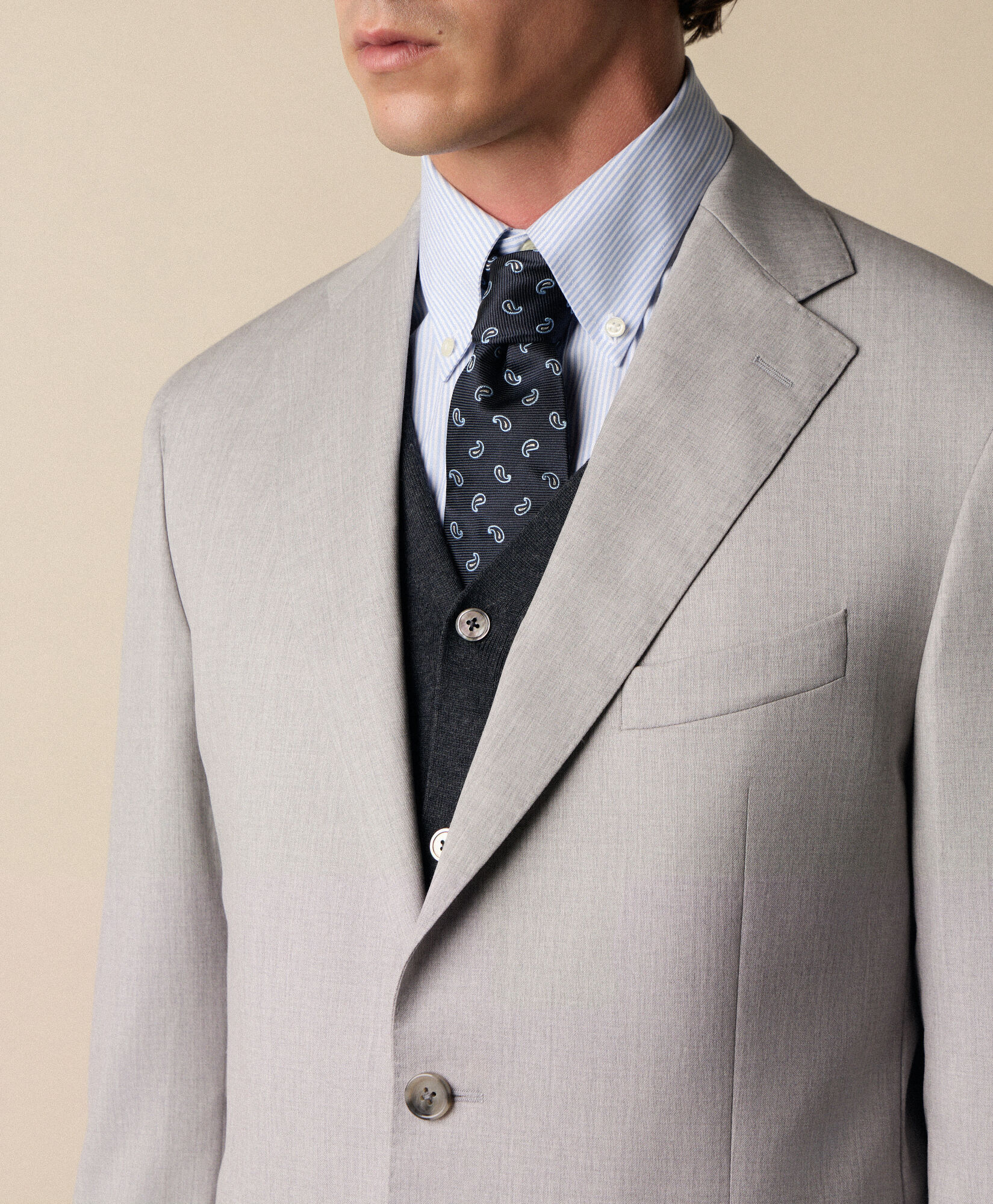 Brooks Brothers Virgin Wool Blazer Light Grey JKREG038WVPWV003LTGRP001