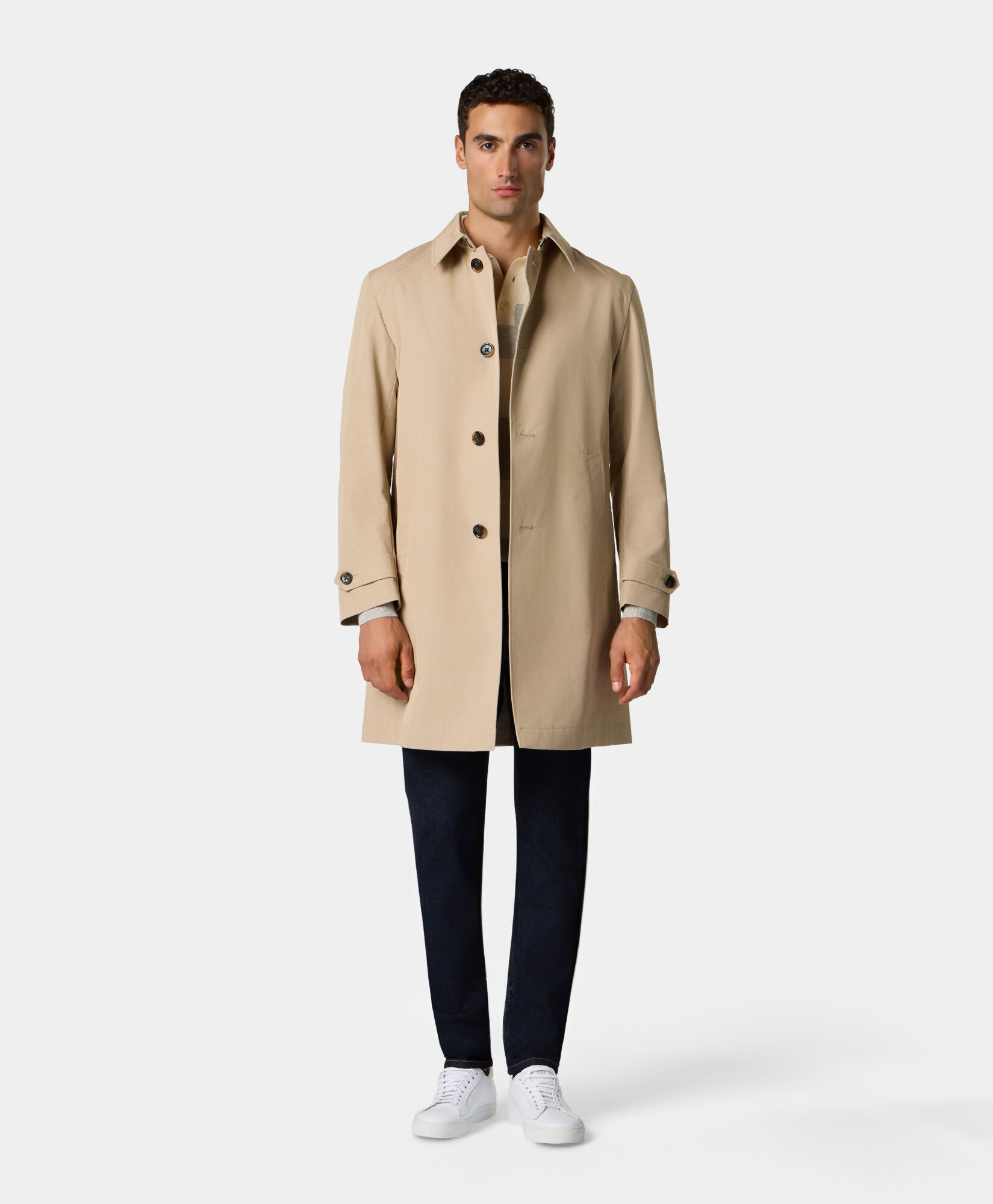 Brooks Brothers Trench en Gabardine Imperméable Beige COTRE008COBPL005BEIGP001