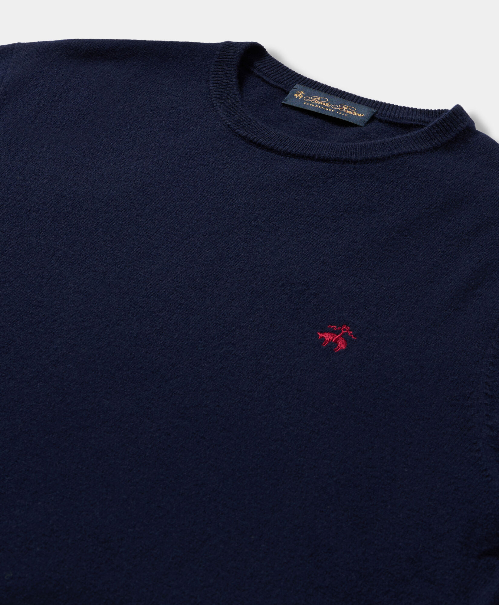Brooks Brothers Lambswool Crewneck Navy KNCRN063WOPWO004NAVYP001