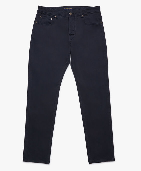 Brooks Brothers Pantalon à 5 poches en coton élastique Bleu CPFPK003COBSP003BLUEP001