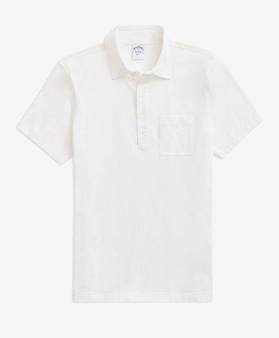Brooks Brothers Weißes Vintage-Poloshirt aus Baumwoll-Jersey Weiß 1000090711US100187414