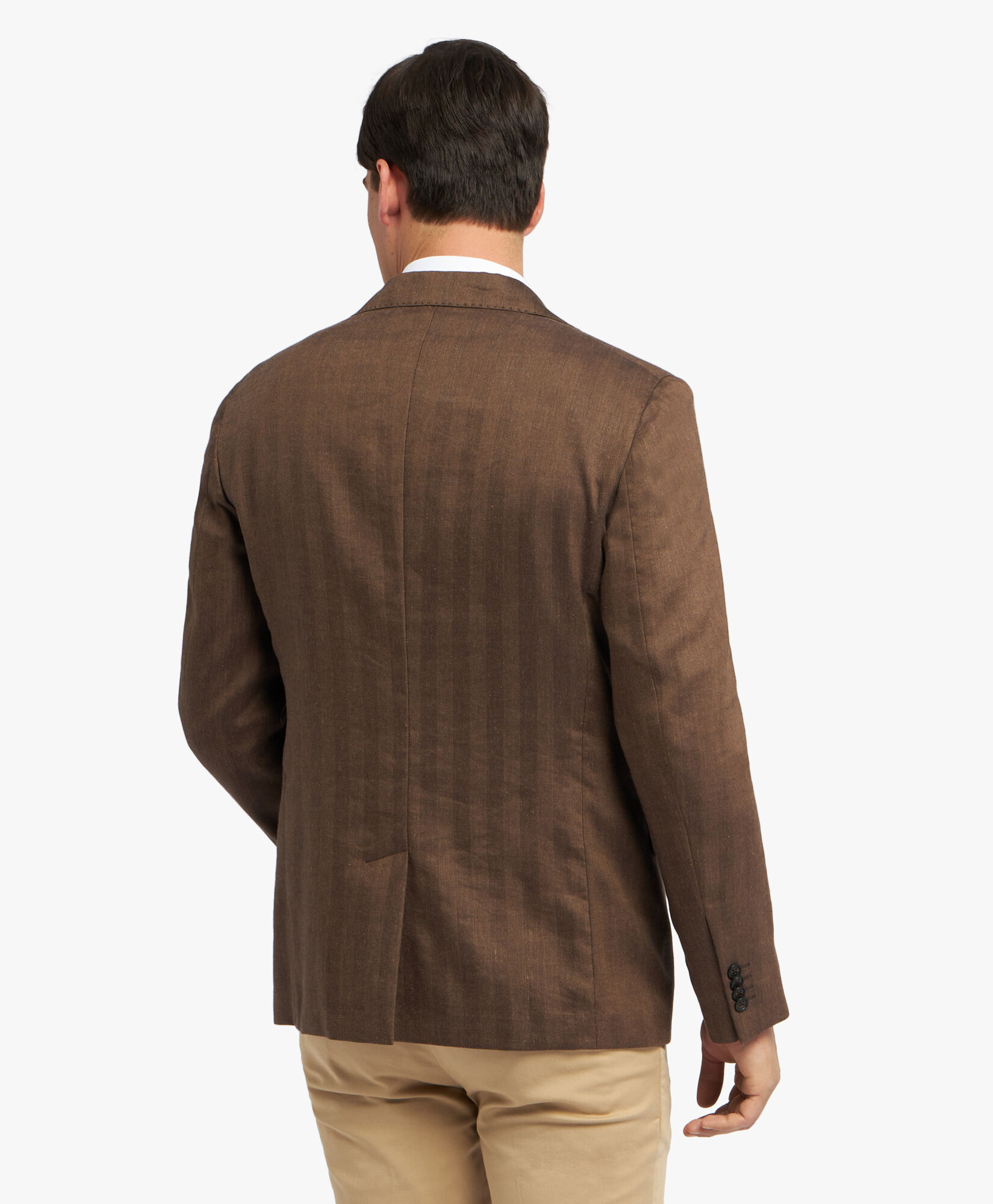 Brown Virgin Wool and Linen Blazer in Brown for Men Brooks Brothers UK