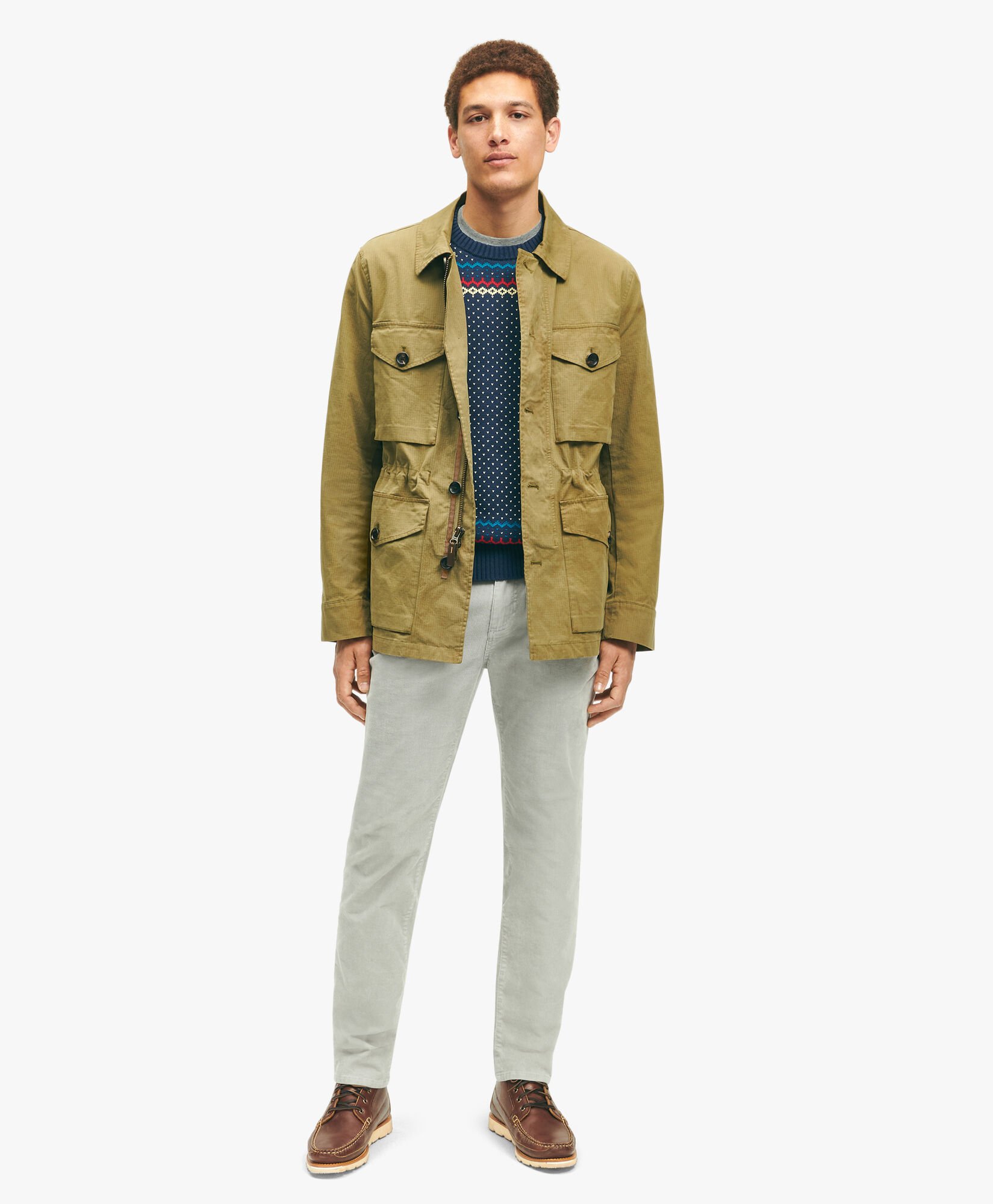 Medium Green Cotton Field Jacket in Medium Green for Men Brooks Brothers UK
