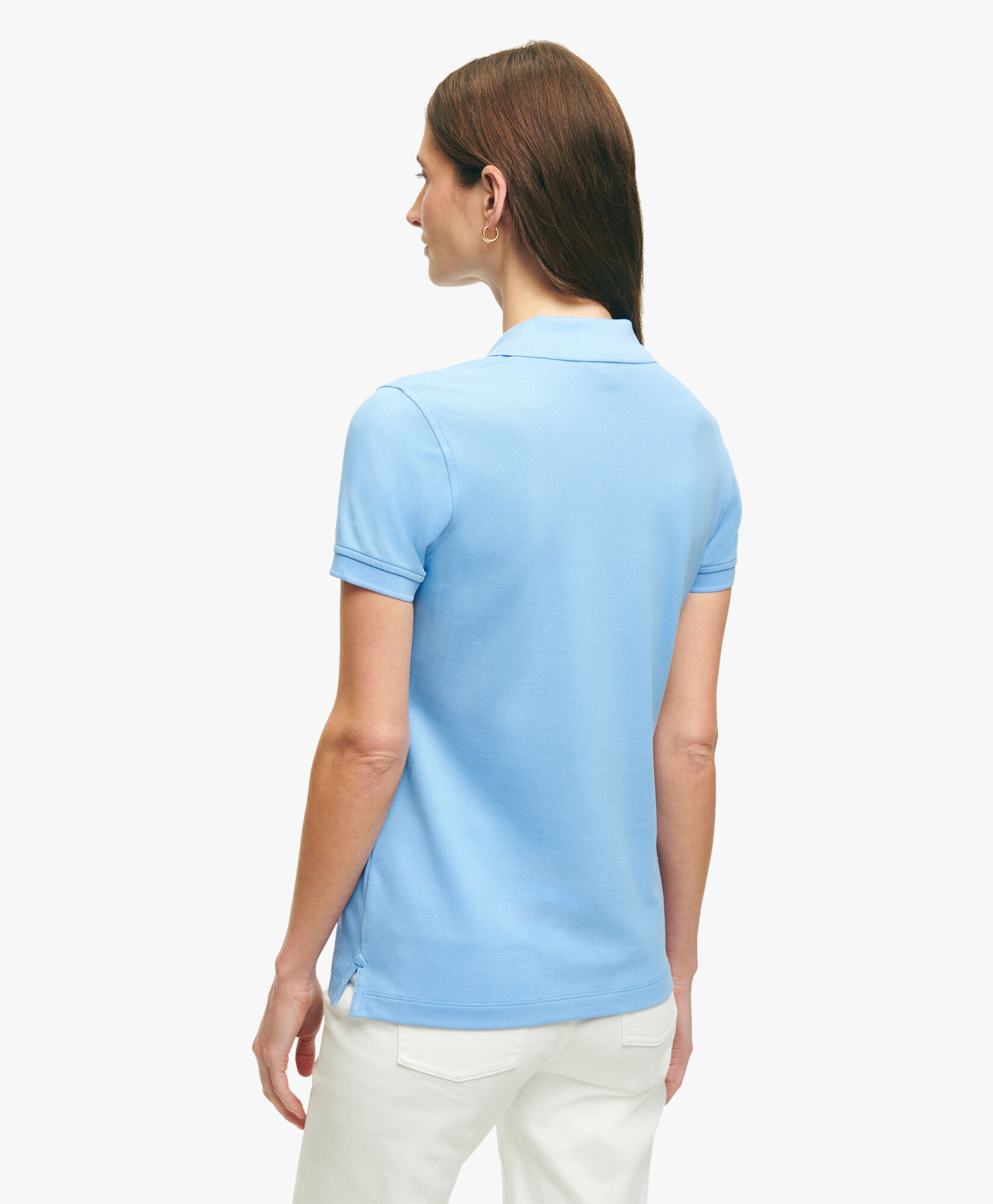 Supima Cotton Stretch Pique Polo Shirt in Light Pastel Blue for Women Brooks Brothers UK