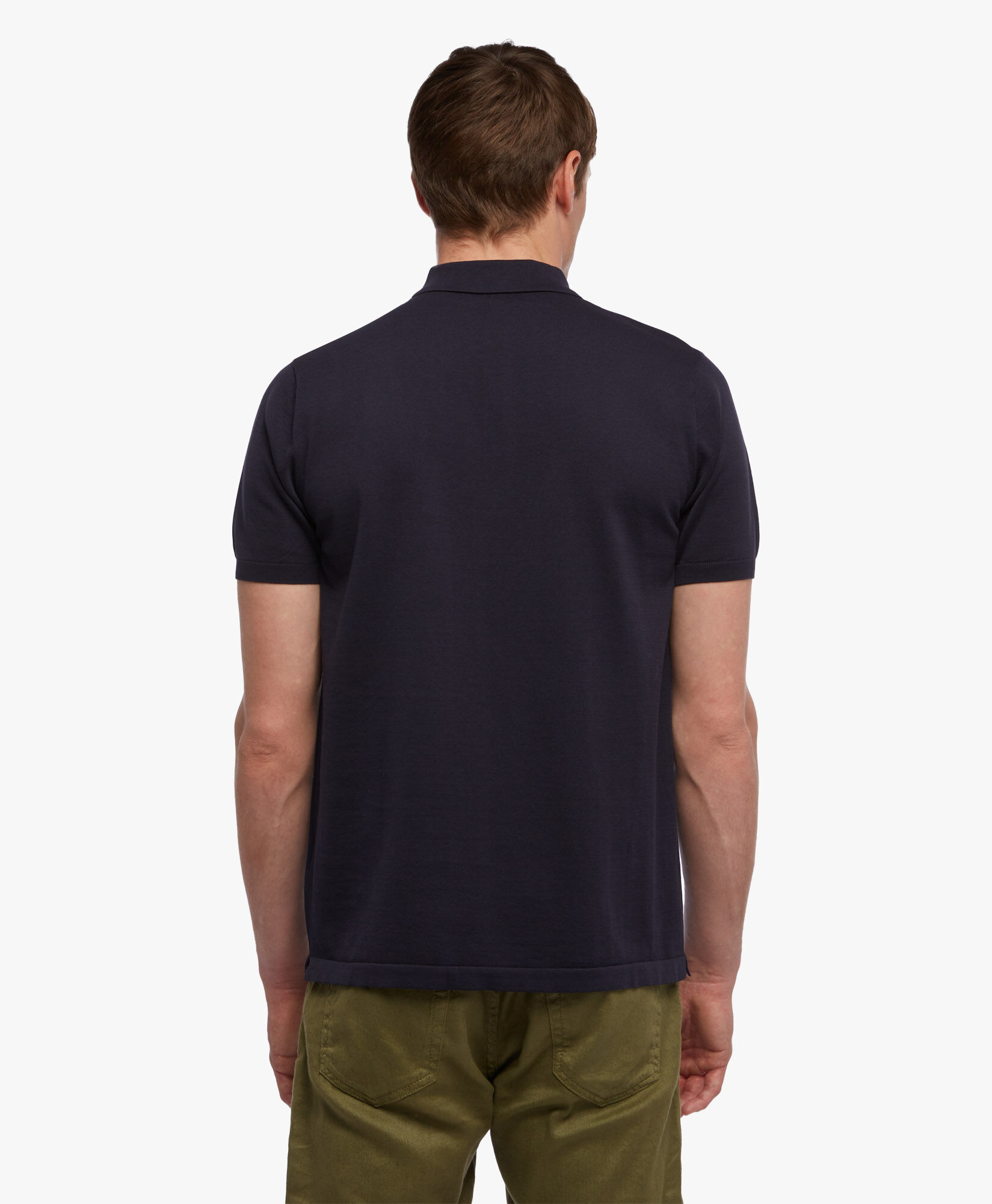 Brooks Brothers Cotton Knit Polo Navy KNPOL002COPCO002NAVYP001