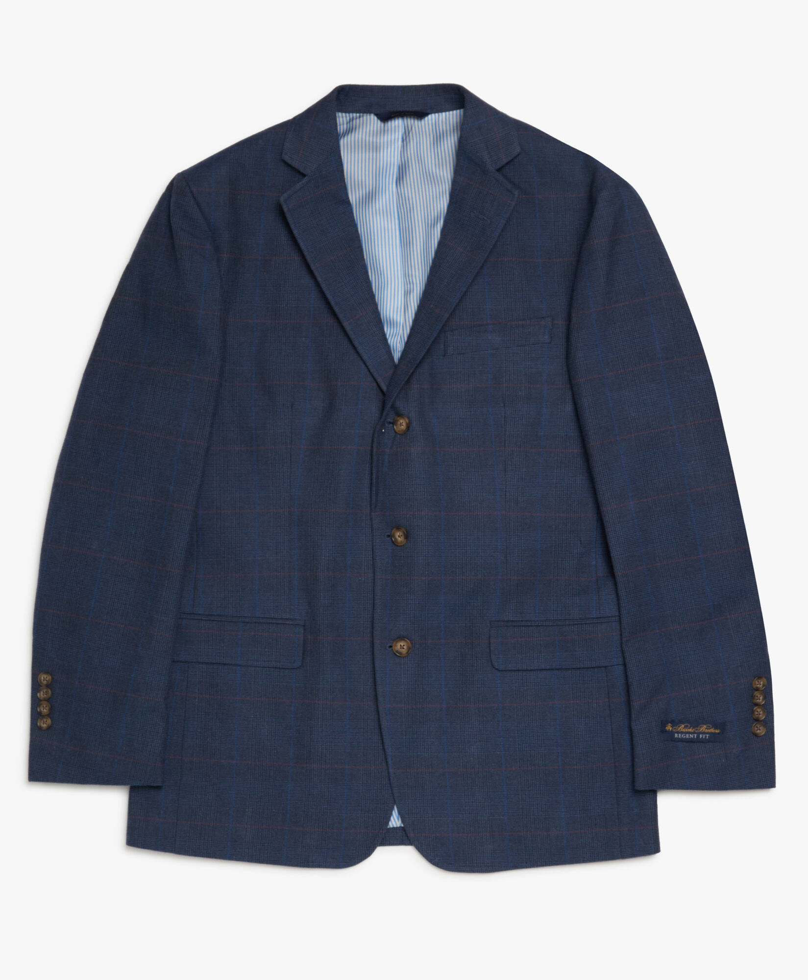 Regent Regular fit Cotton Sport Coat in Blue Brooks Brothers EU