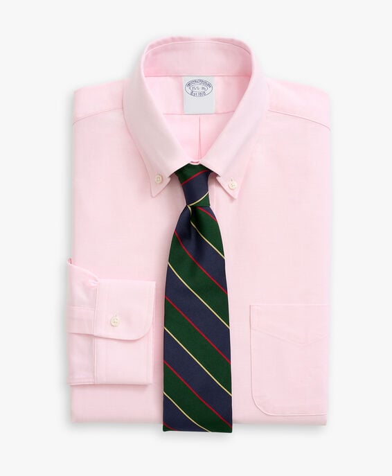 Brooks Brothers Camisa de vestir rosa de corte regular en Oxford con cuello button down Rosa 1000095077US100199362