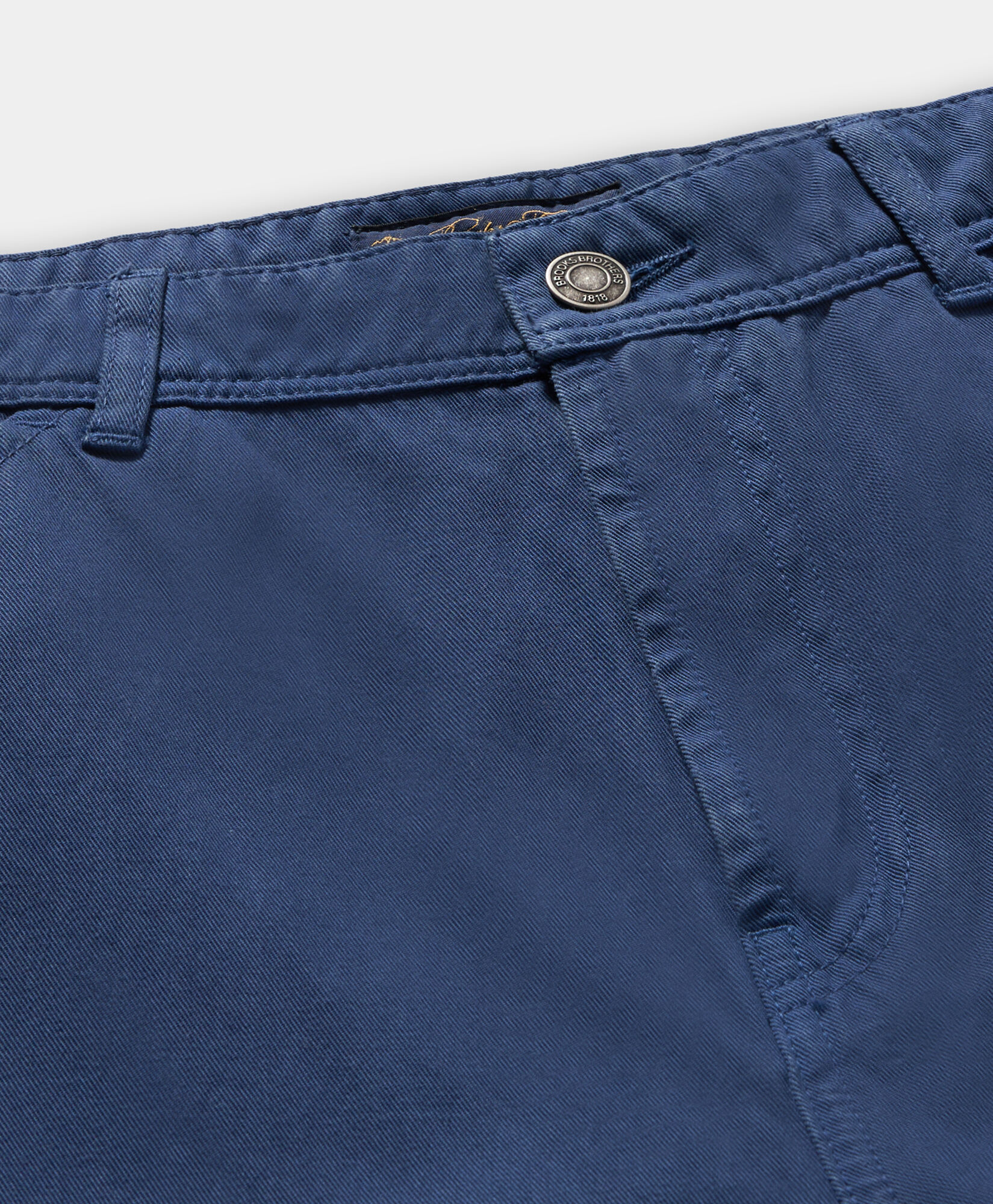 Brooks Brothers Pantalone 5-Pocket in Gabardine di Cotone Elasticizzato Blu CPFPK038COPCO001BLUEP001