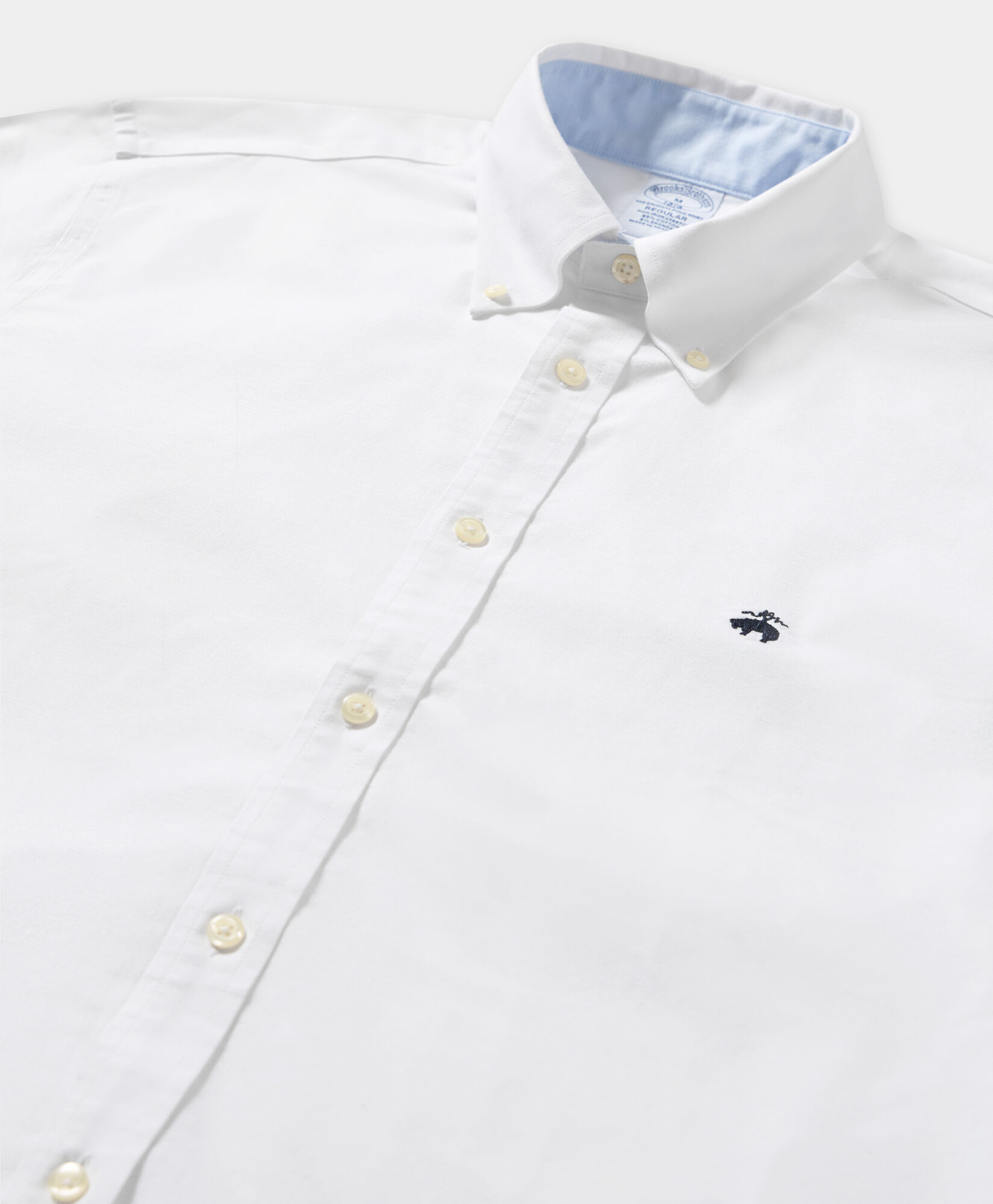 Brooks Brothers Regular Fit Oxford Non-Iron Button Down Shirt Open White 1000095299US100199966
