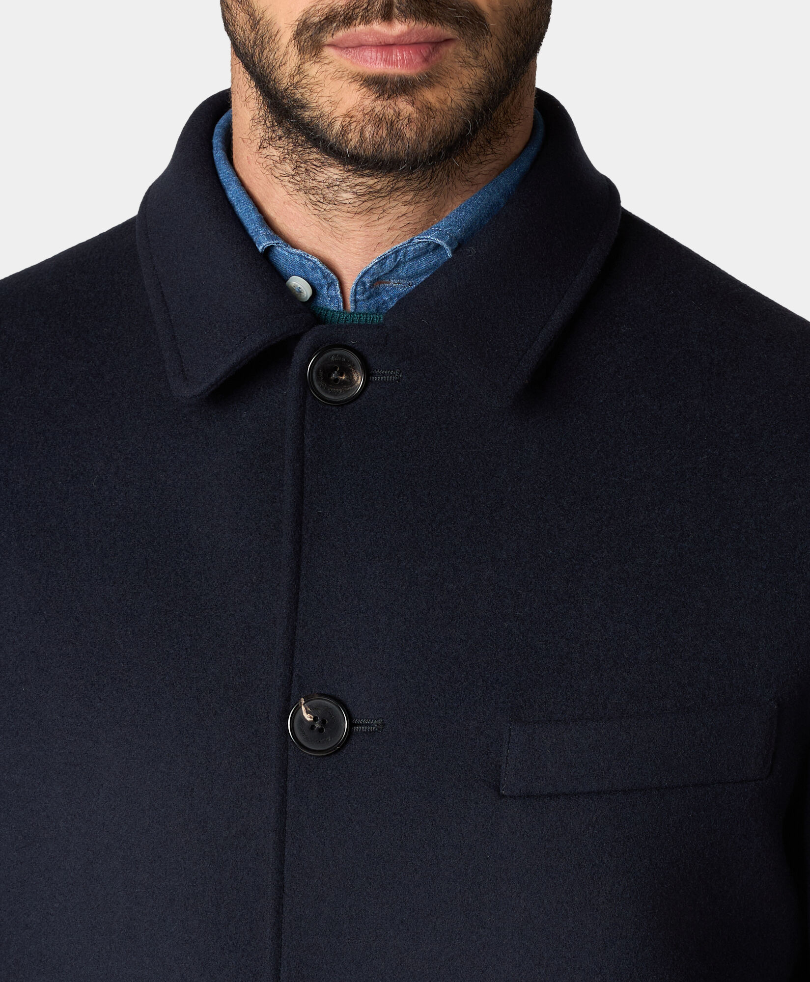 Brooks Brothers Wool Overcoat Navy COCOA006WOBPA002NAVYP001