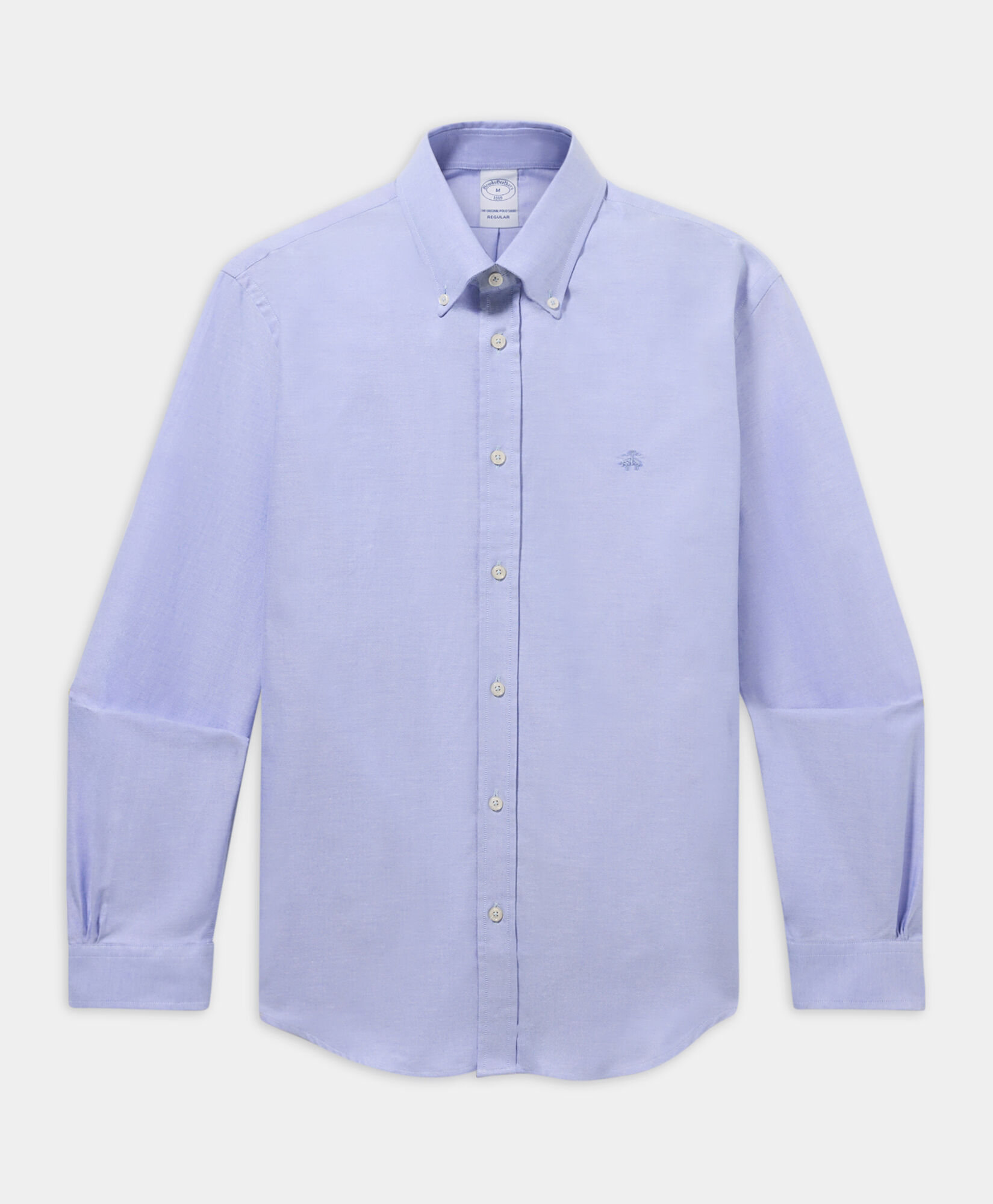Brooks Brothers Regular Fit Oxford Shirt with Button Down Collar Sky CSHBD052COPCO001SKYP0001