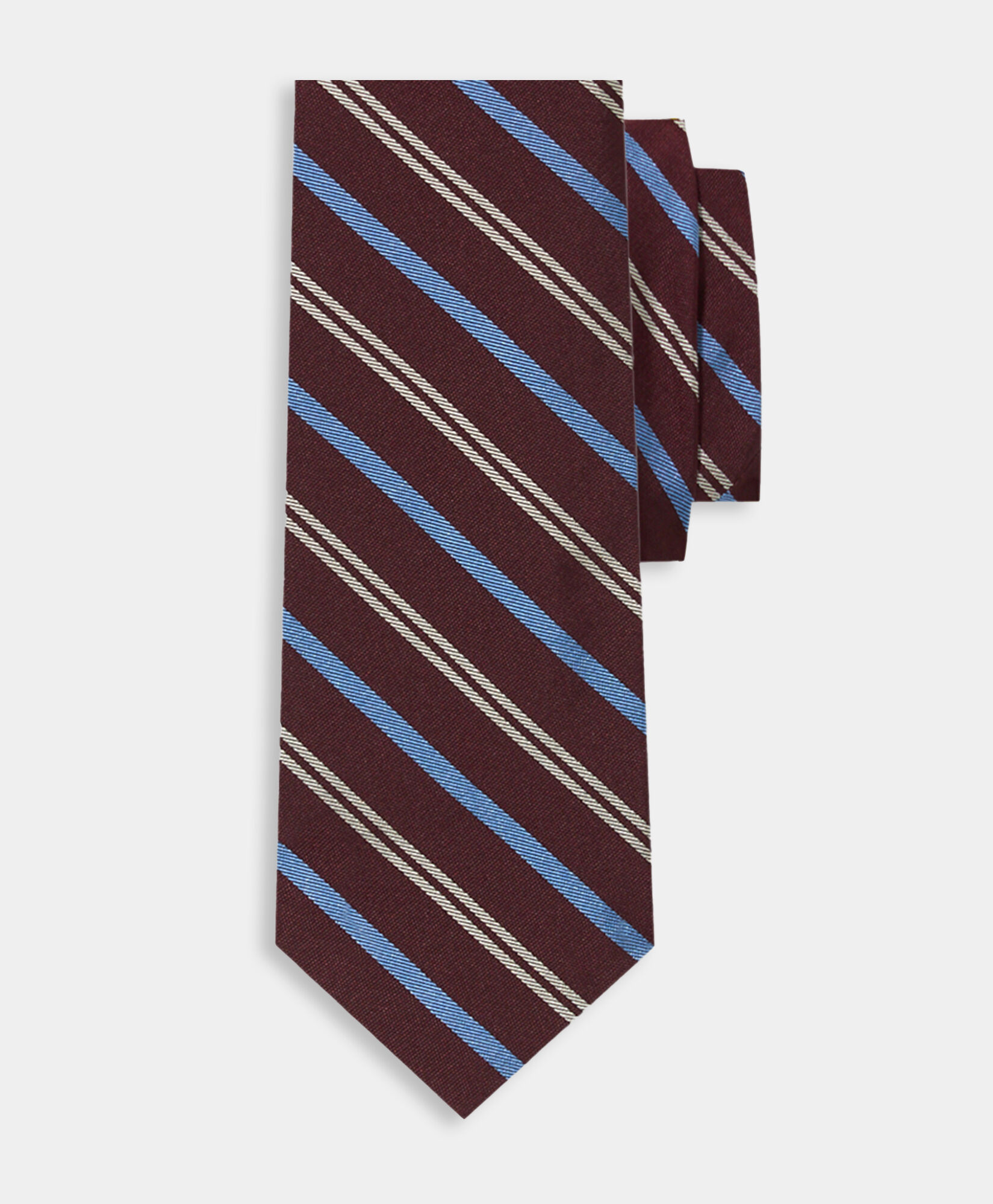 Brooks Brothers Striped Silk Tie Burgundy ACNEK145SEPSE001BORDF001