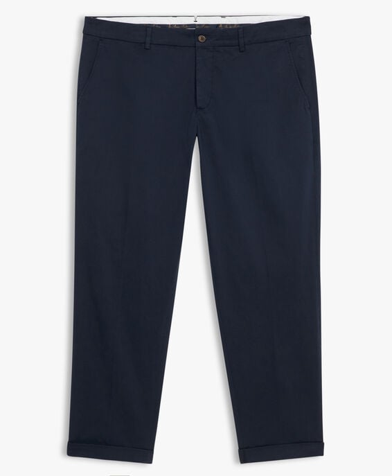Brooks Brothers Pantalón chino azul marino de corte amplio en algodón doble retorcido Azul marino CPCHI038COBSP002NAVYP001