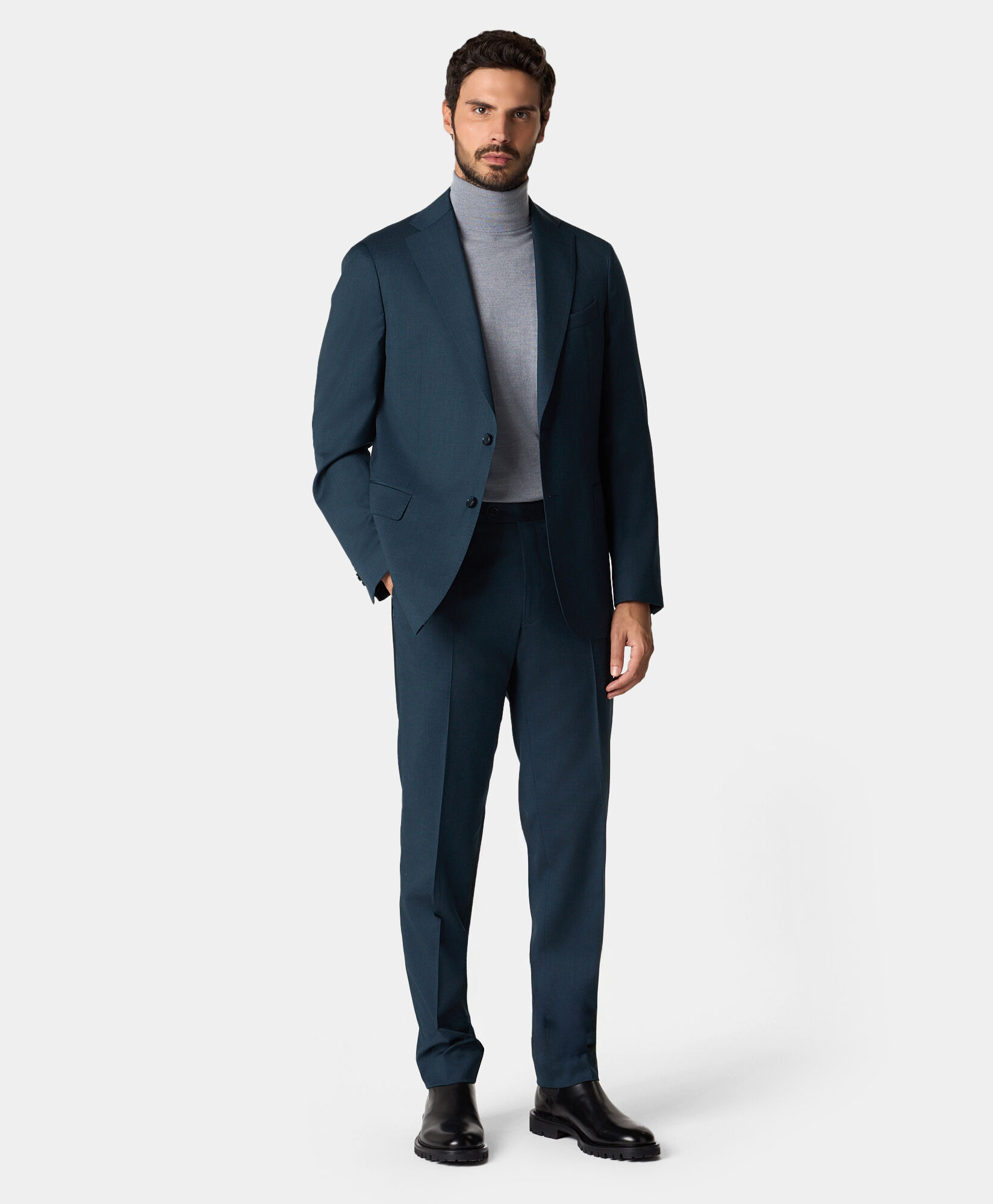 Brooks Brothers Virgin Wool Trousers Teal DTROU012WVPWV003TEALP001