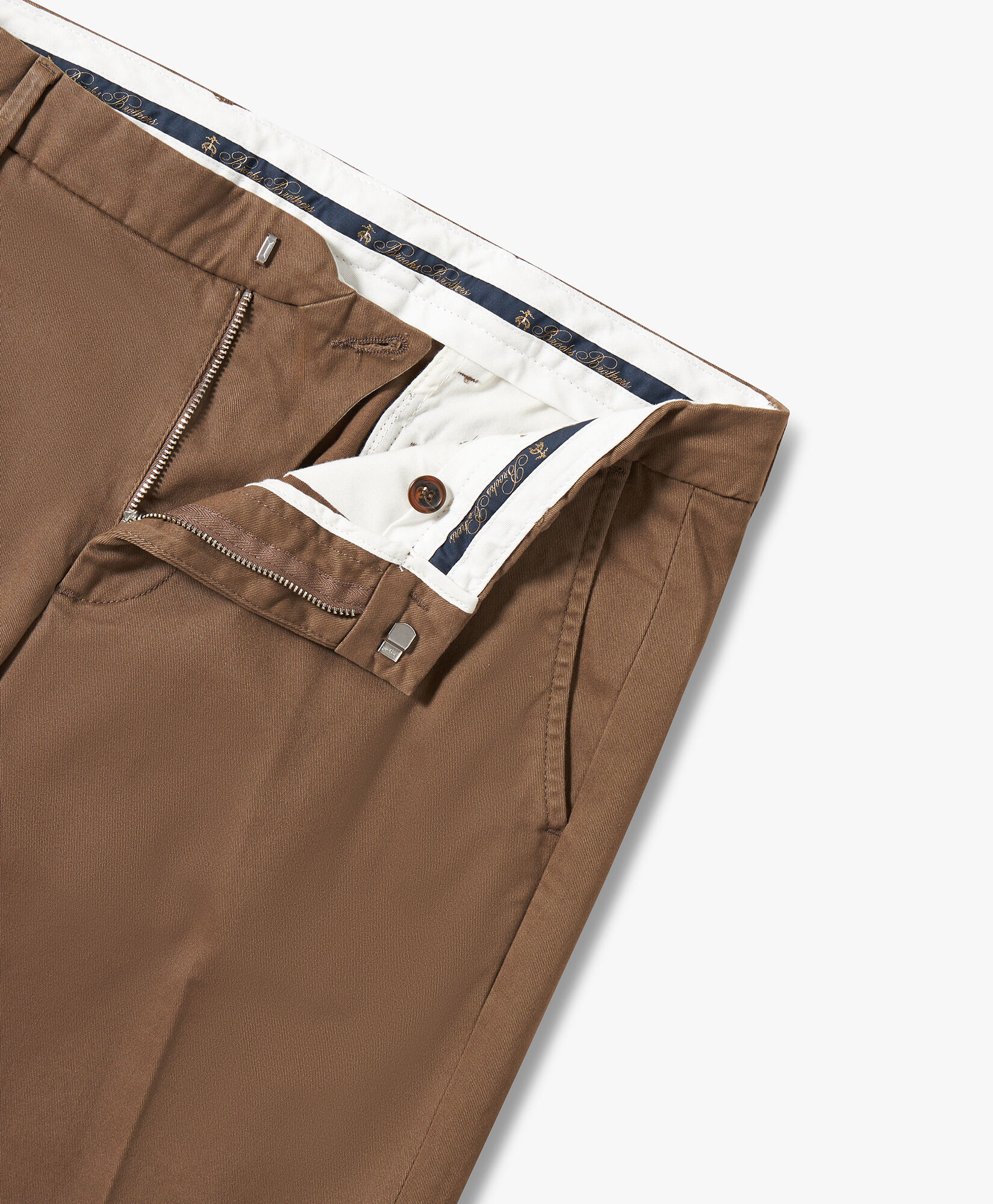 Chino kaki en coton stretch en Kaki pour homme Brooks Brothers EU