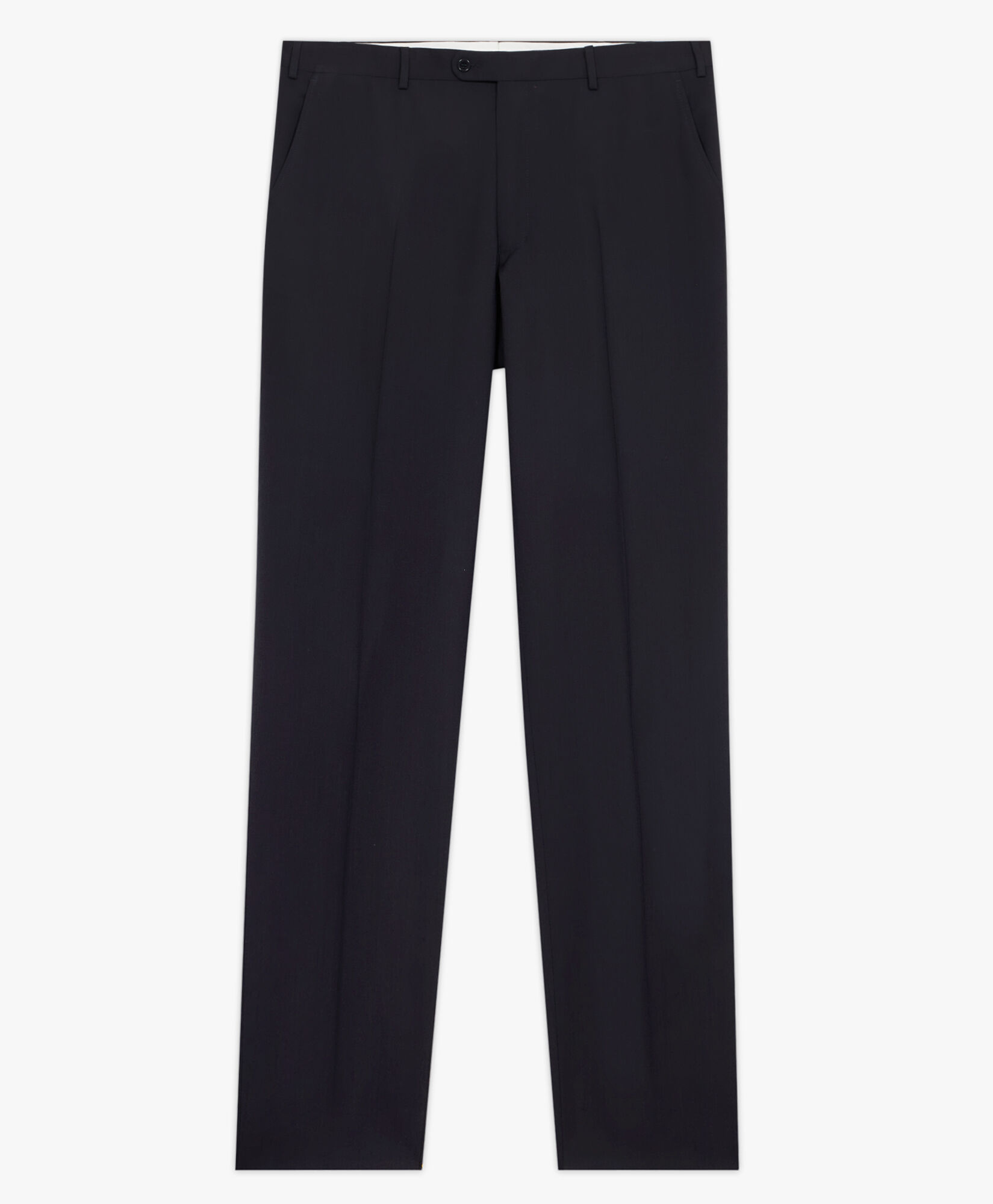 Brooks Brothers Dark Navy Stretch Virgin Wool Pants Dark Navy DTROU011WVBSP001NAVYP003