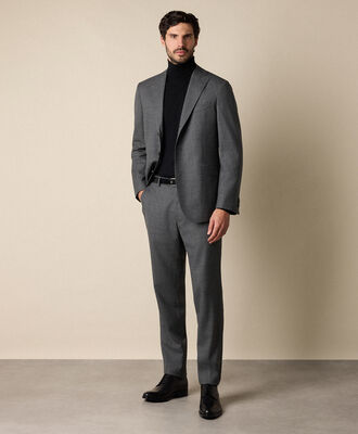 Brooks Brothers Sharkskin Wool Suit Grey STREG055WOPWO001MDGRP001