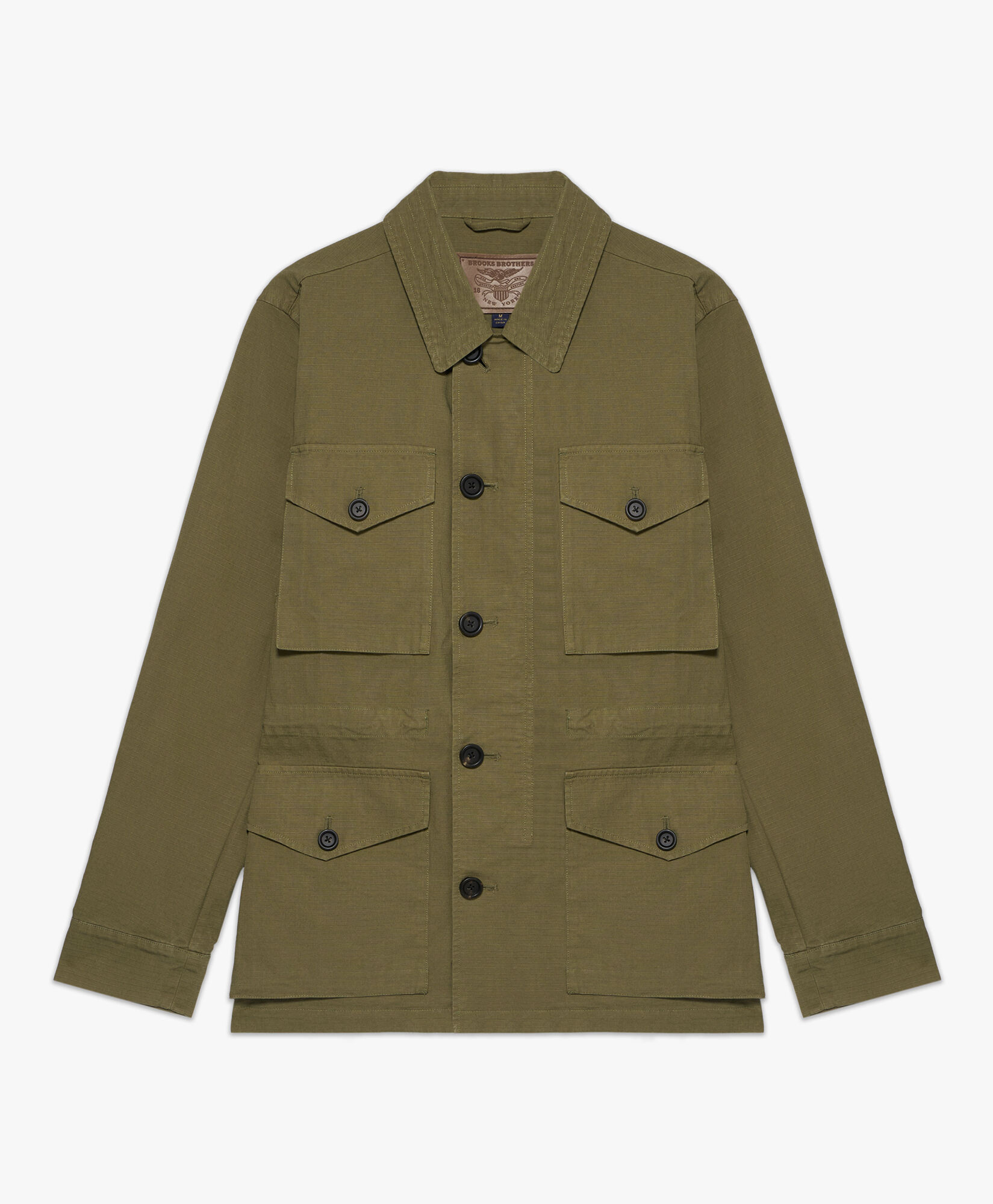 Medium Green Cotton Field Jacket