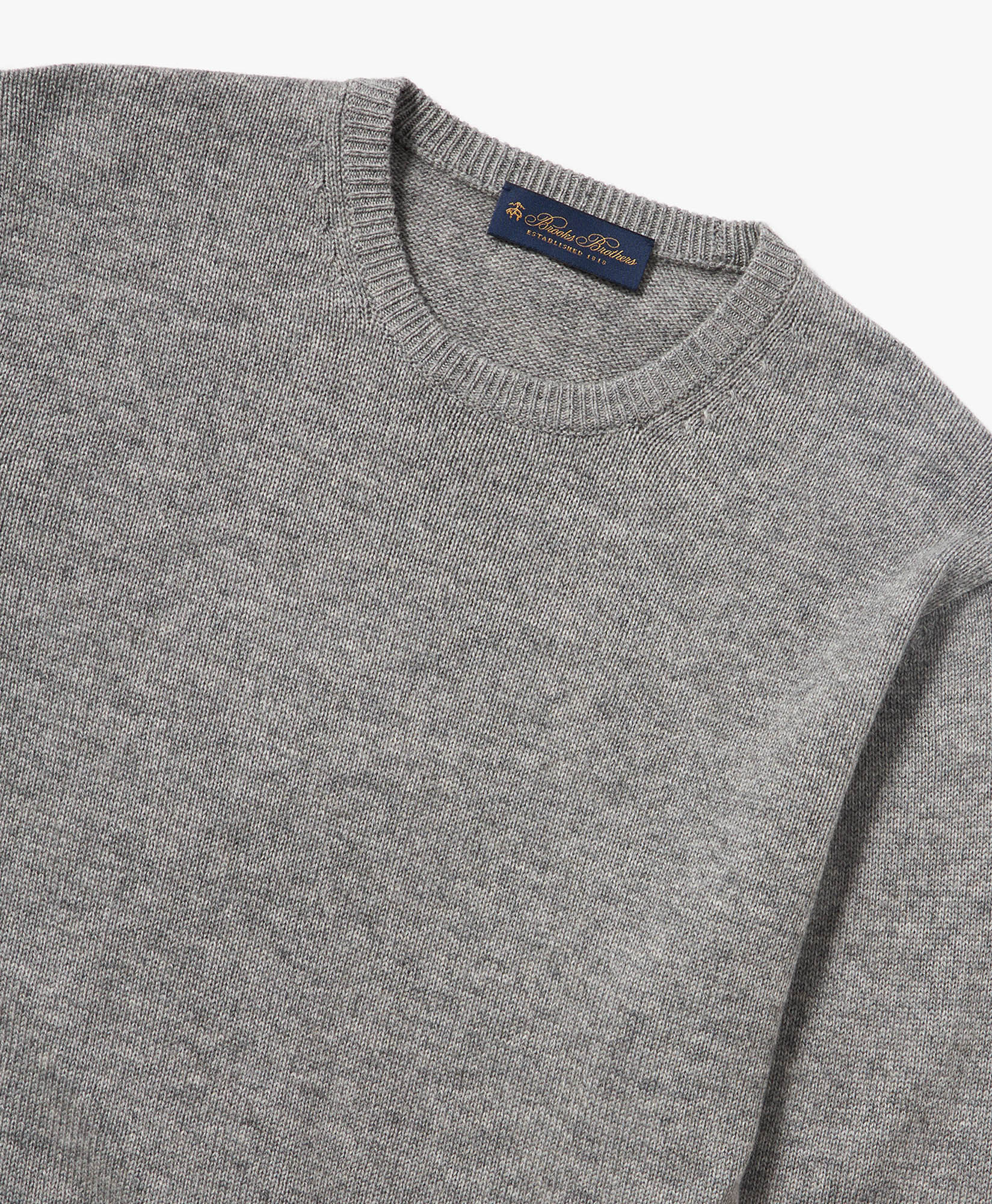 Light Grey Wool Cashmere Blend Sweater in Light Grey for Men Brooks Brothers UK