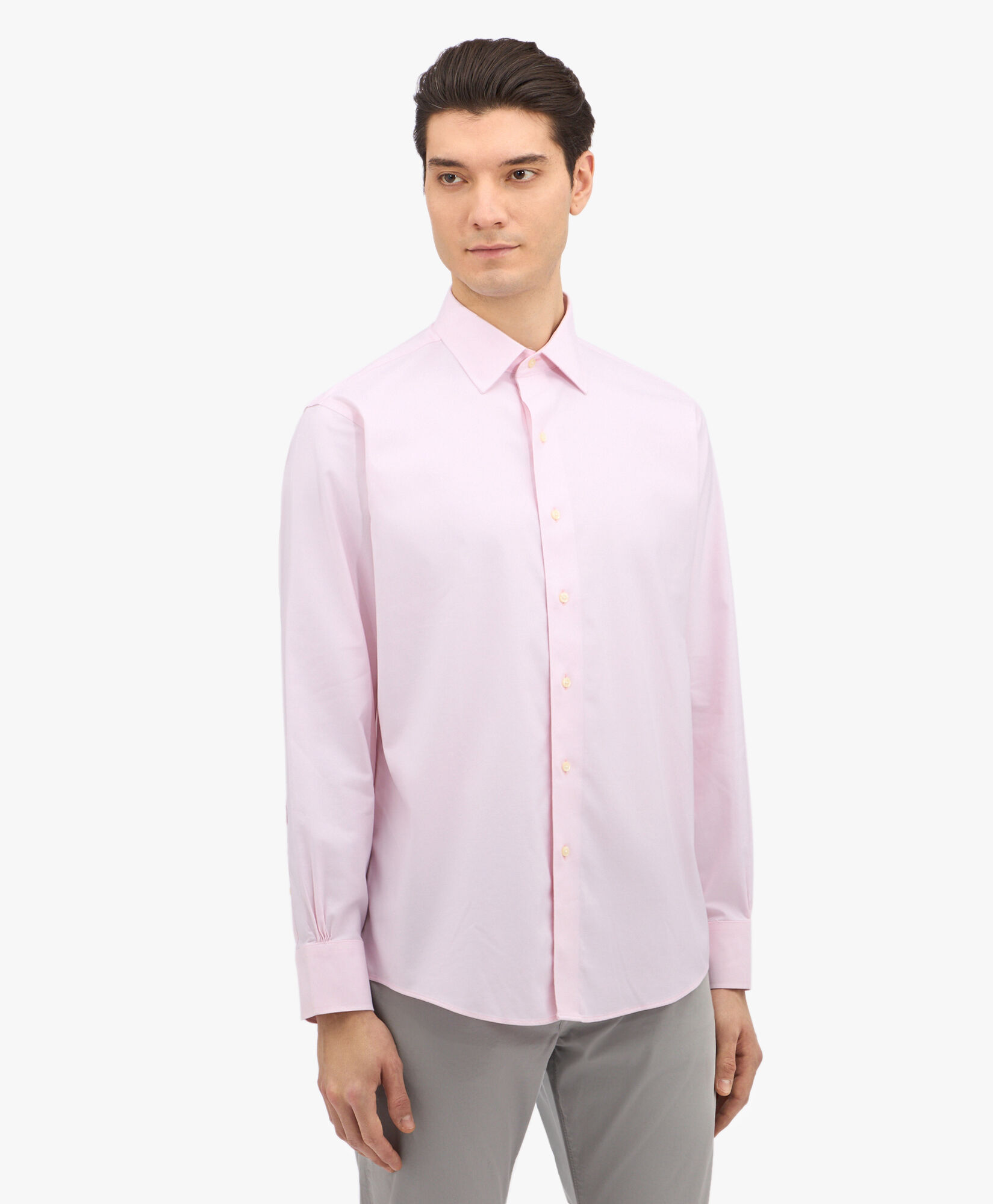 Brooks Brothers Chemise coupe regular rose pastel non-iron avec col Ainsley Rose pastel 1000095234US100199814