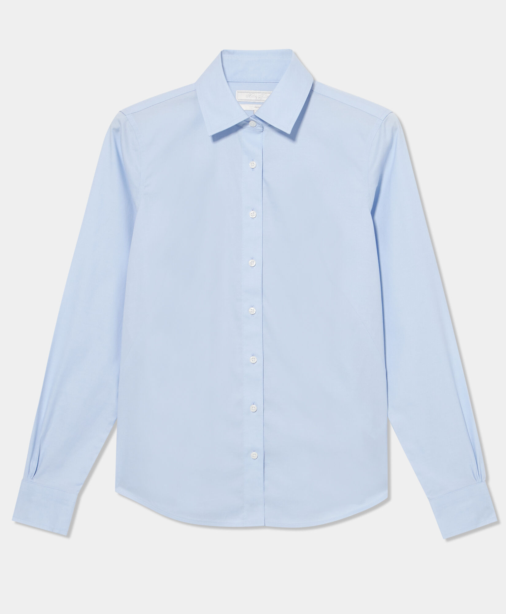 Brooks Brothers Fitted Non-Iron Oxford Pinpoint Supima Shirt with Forward Point Collar Light Blue 1000102822US100217232