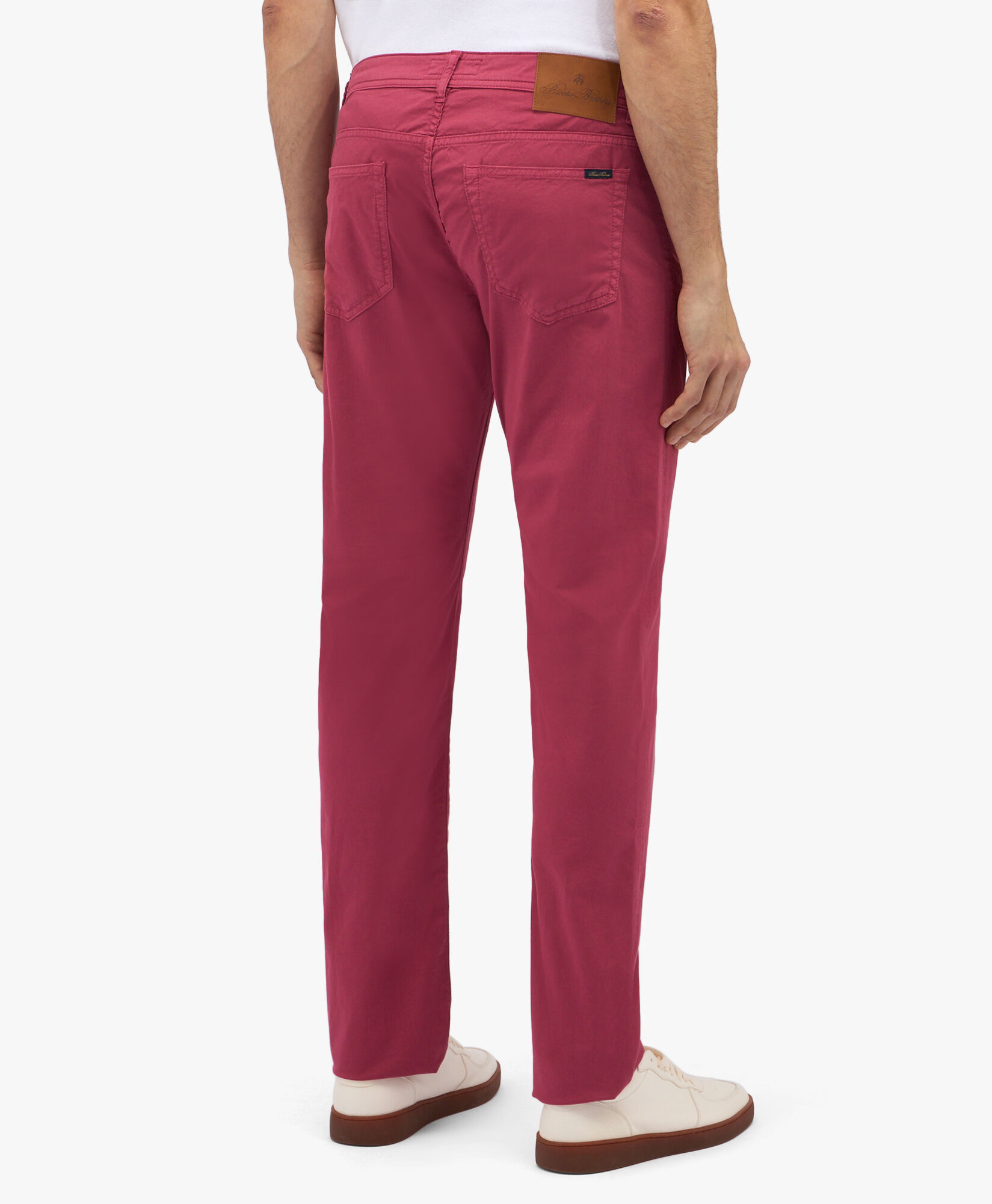 Brooks Brothers Pantalon cinq poches rouge en coton stretch Rouge CPFPK021COBSP002REDPL001