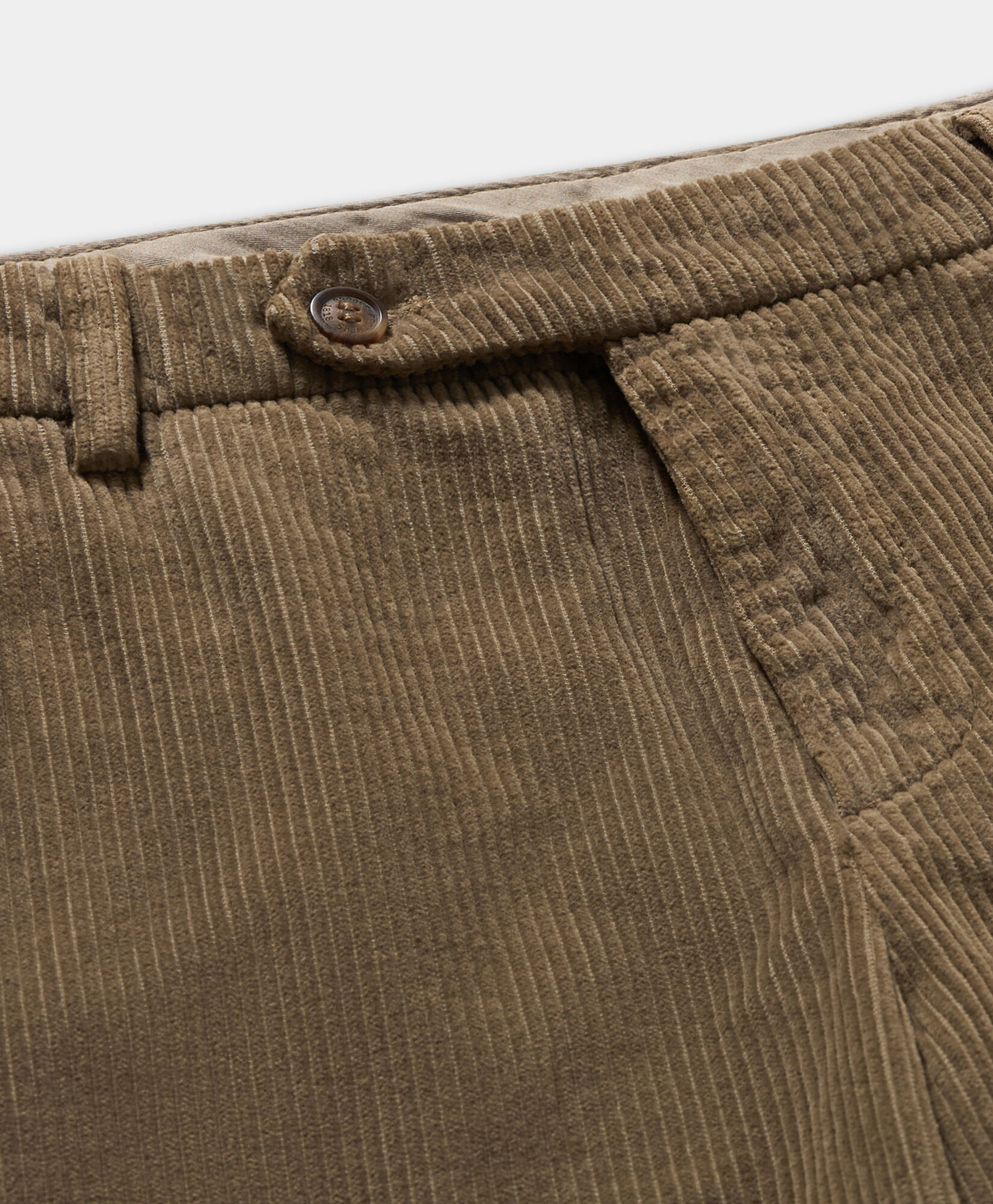 Brooks Brothers Regular Fit Cotton Corduroy Chino Military CPCHI065COPCO001MILIP001