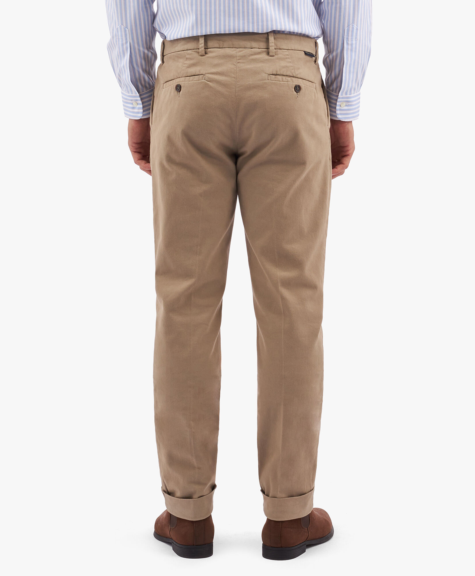 Khaki Stretch Cotton Chinos in Khaki for Men Brooks Brothers EU