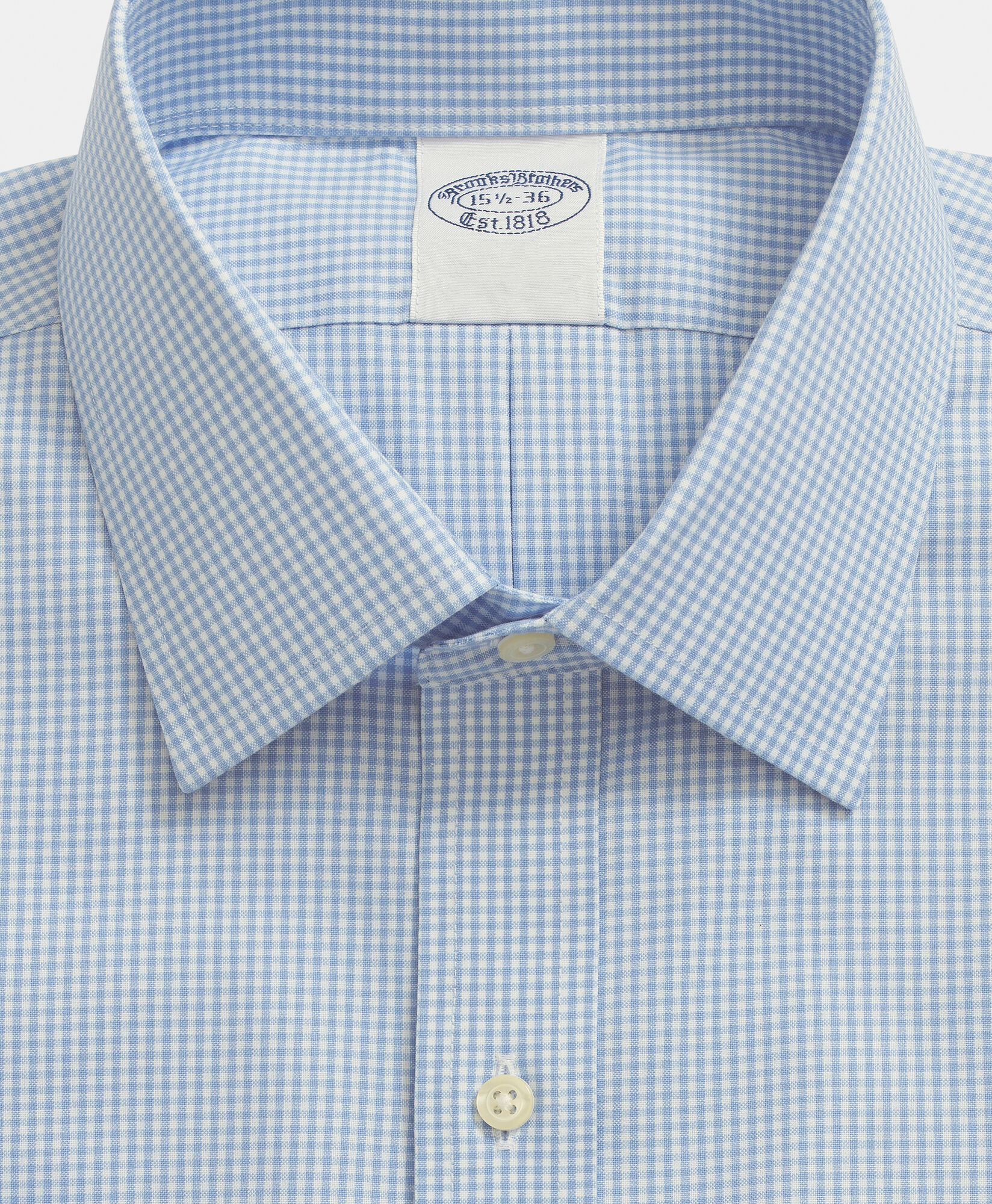 Brooks Brothers Regular Fit Non-Iron Supima Oxford Pinpoint Shirt with Ainsley Collar Hydrangea 1000094099US100196756