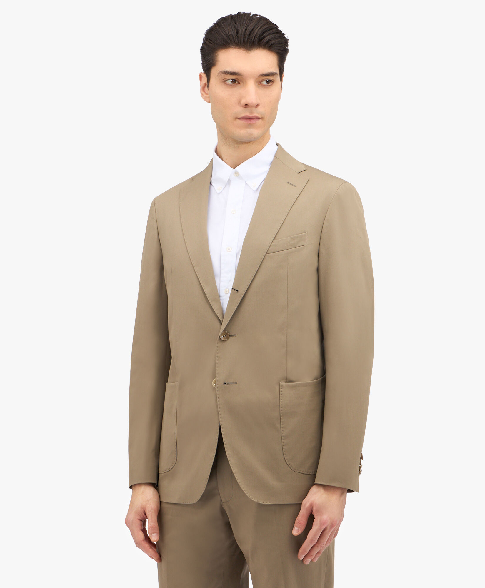 Beige cotton suit online