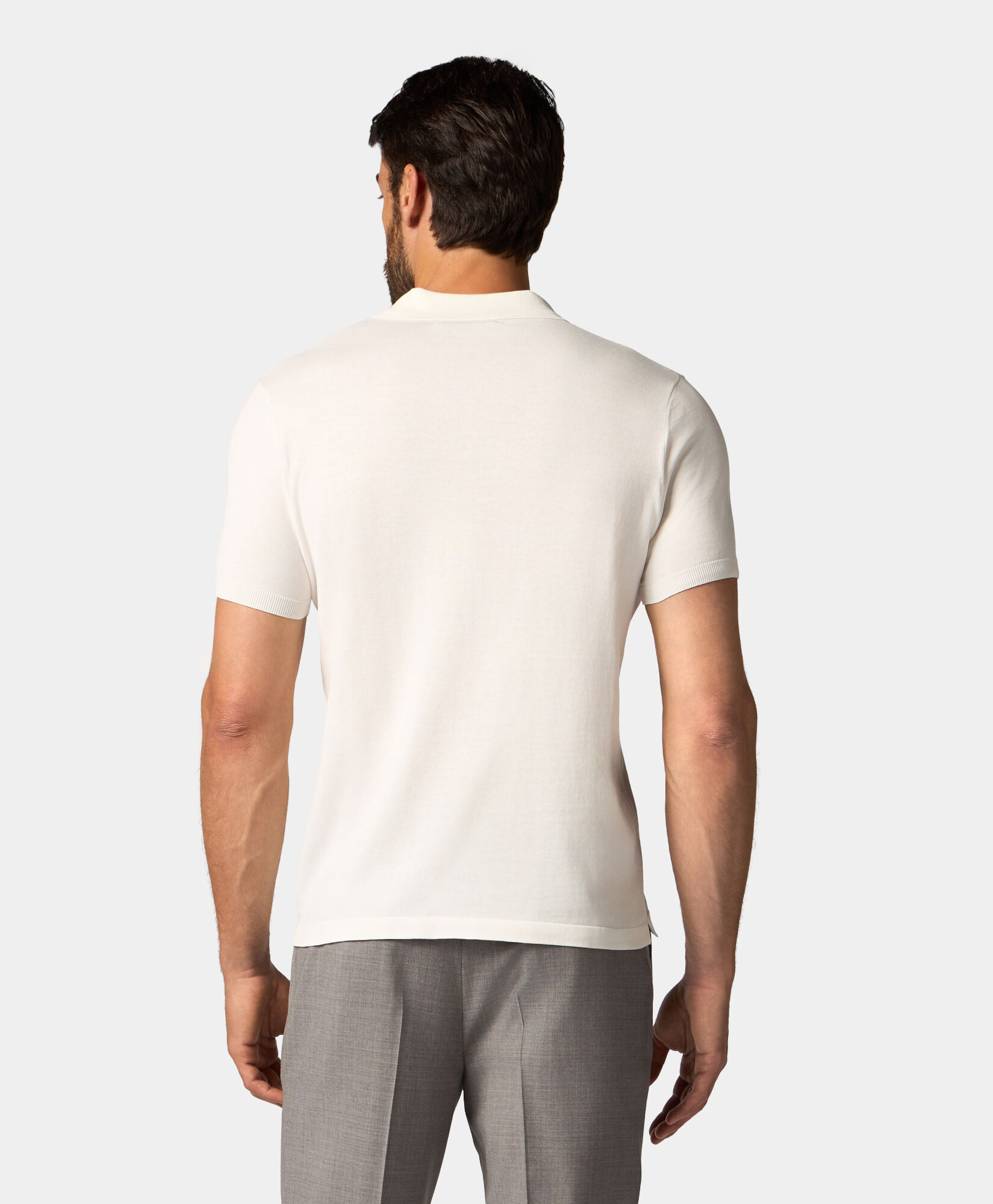 Brooks Brothers Cotton Knit Polo White KNPOL002COPCO002WHITP001