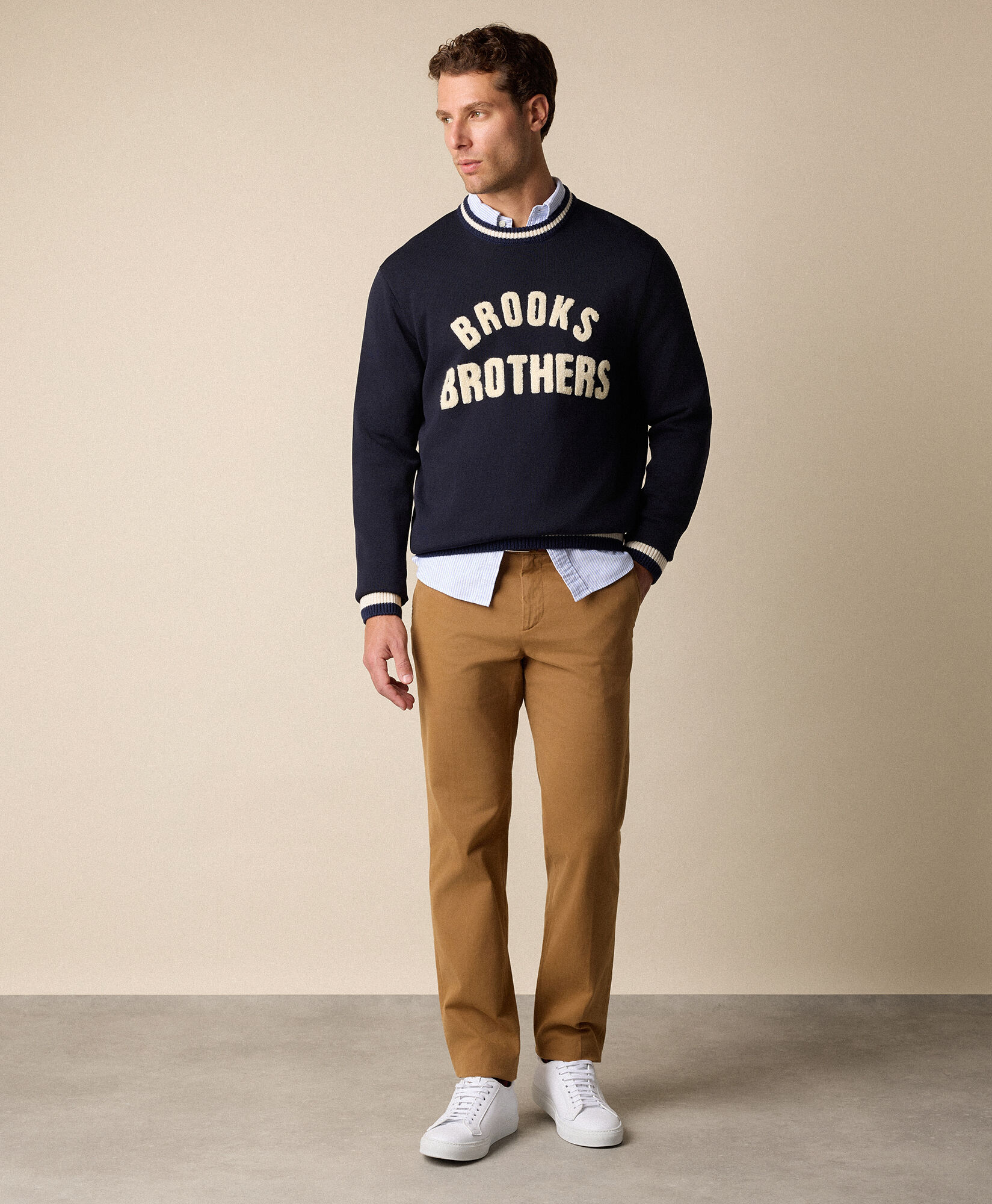 Brooks Brothers Regular Fit Soft Twill Kirman Chino Rust CPCHI061COBSP002RUSTP001