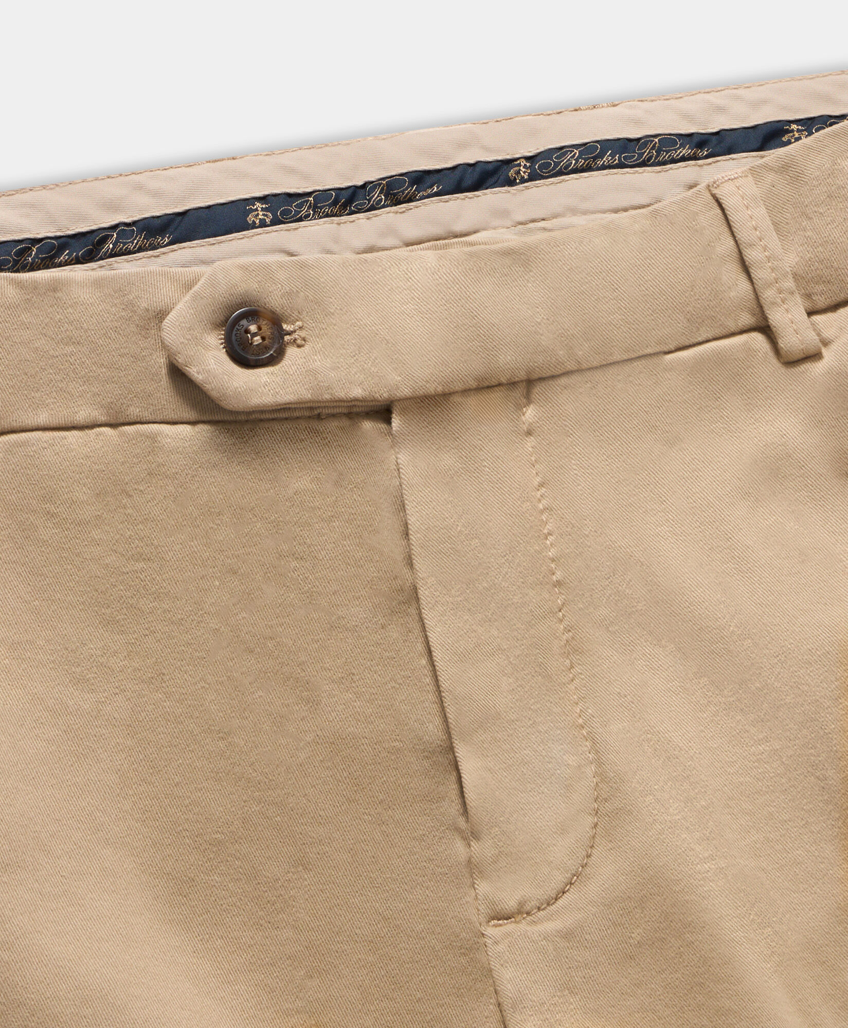 Brooks Brothers Slim Fit Cotton Chinos Beige CPCHI014COBSP002BEIGP001