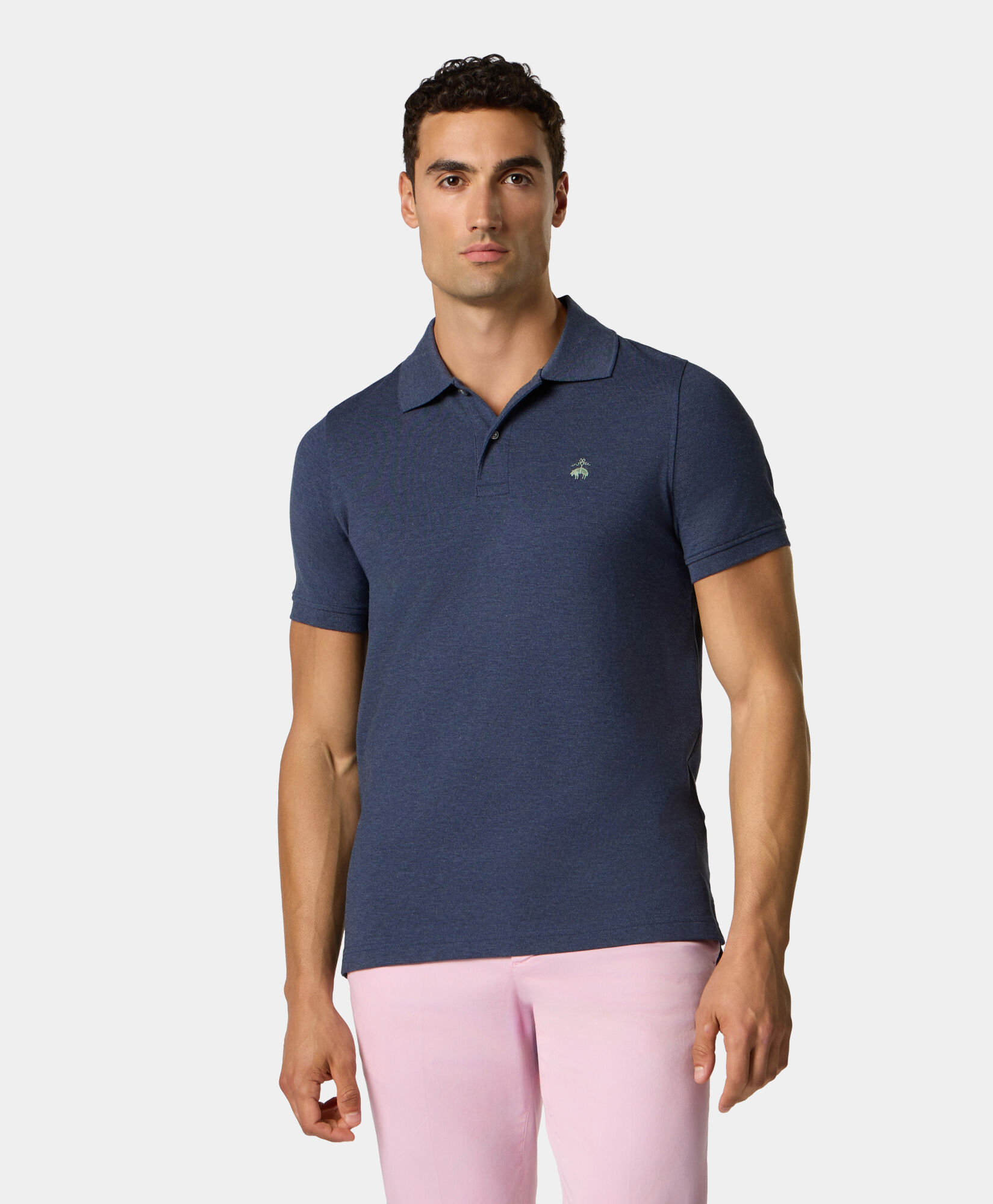 Brooks Brothers Golden Fleece Stretch Cotton Pique Polo Navy 1000090710US100219104