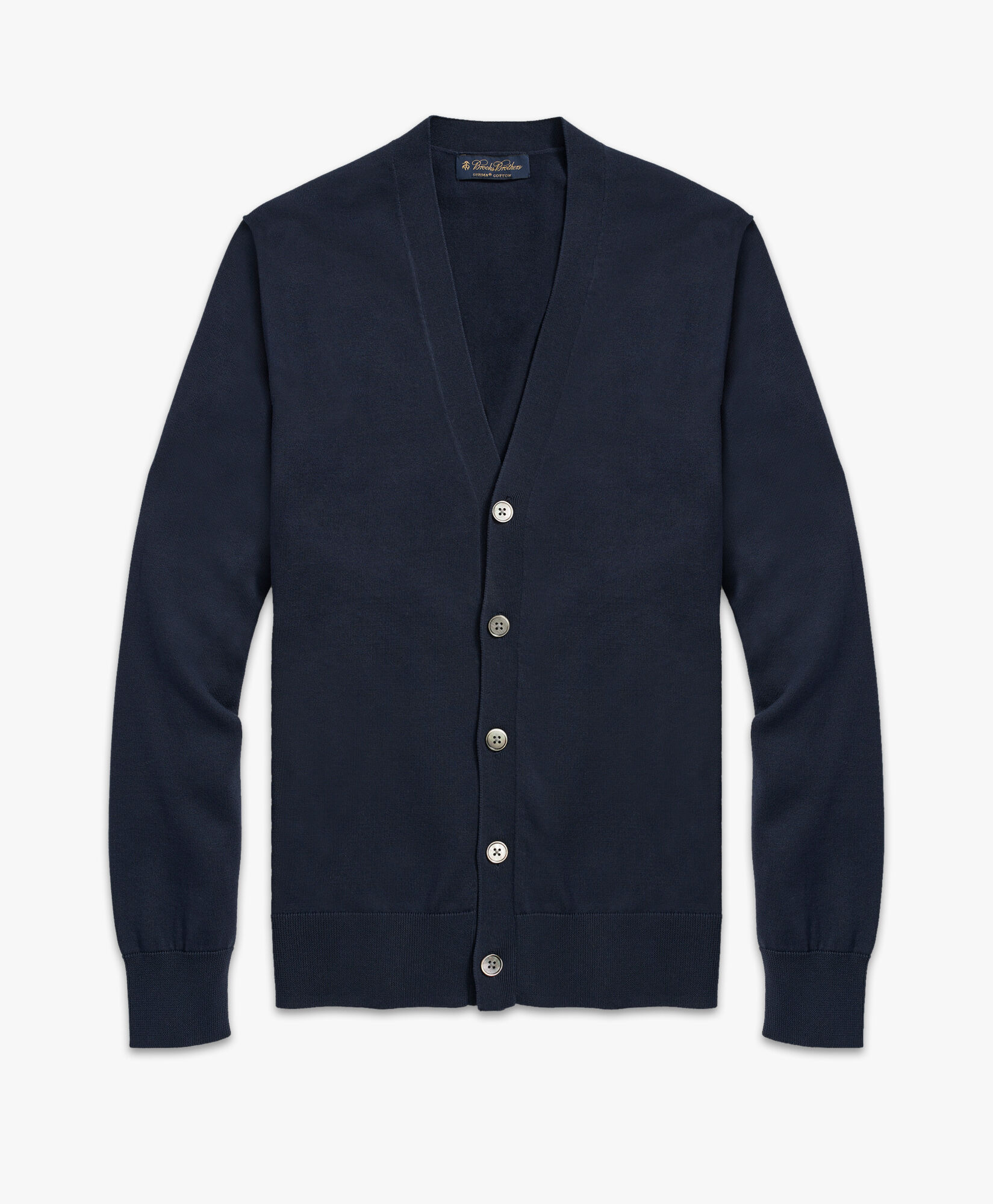 Supima Cotton Button Front Cardigan in Navy for Men Brooks Brothers EU