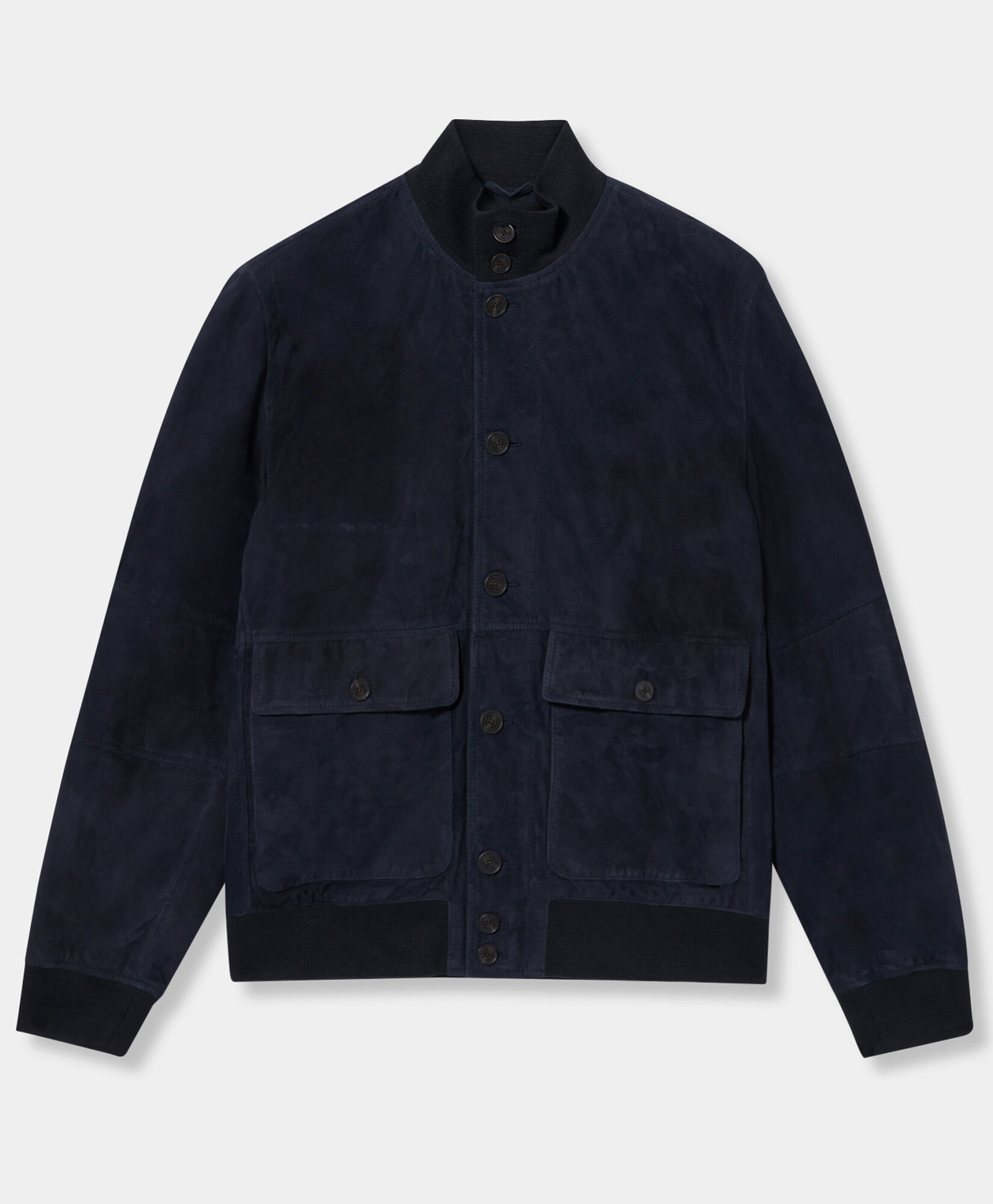 Brooks Brothers Bomber Suede Jacket Light Blue COBOM012LTPLT002BLUEP003