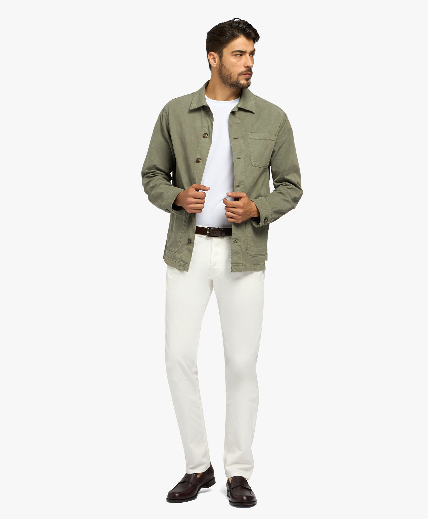 Military Garment Dyed Colored Shirt Jacket