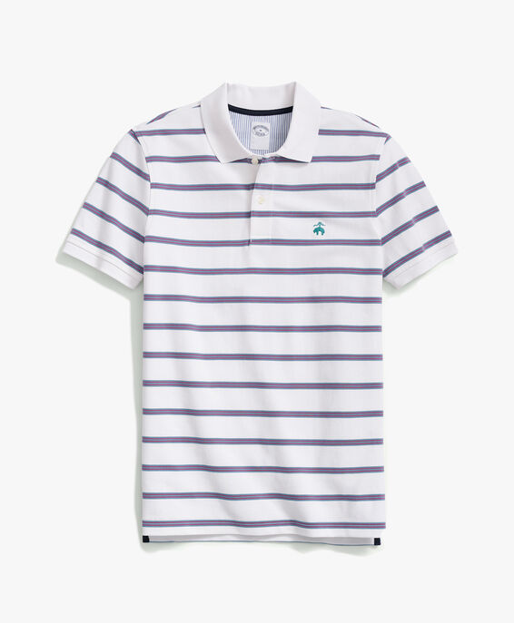 Brooks Brothers Polo bianca a righe Golden Fleece in cotone Bianco 1000098361US100208684