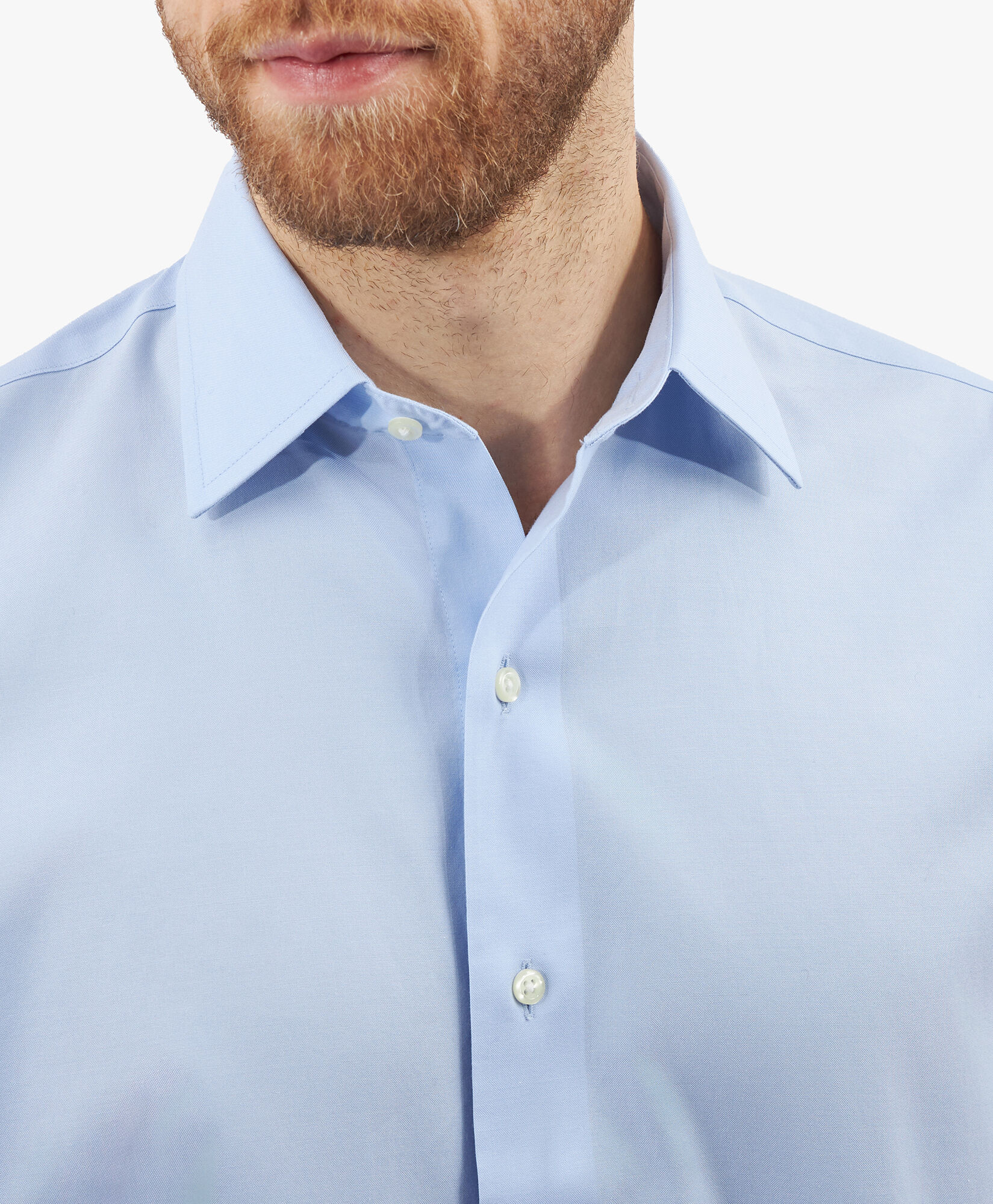 Brooks Brothers Chemise coupe regular en coton oxford pinpoint Supima stretch bleu clair non-iron avec col Ainsley Bleu clair 1000096430US100201320