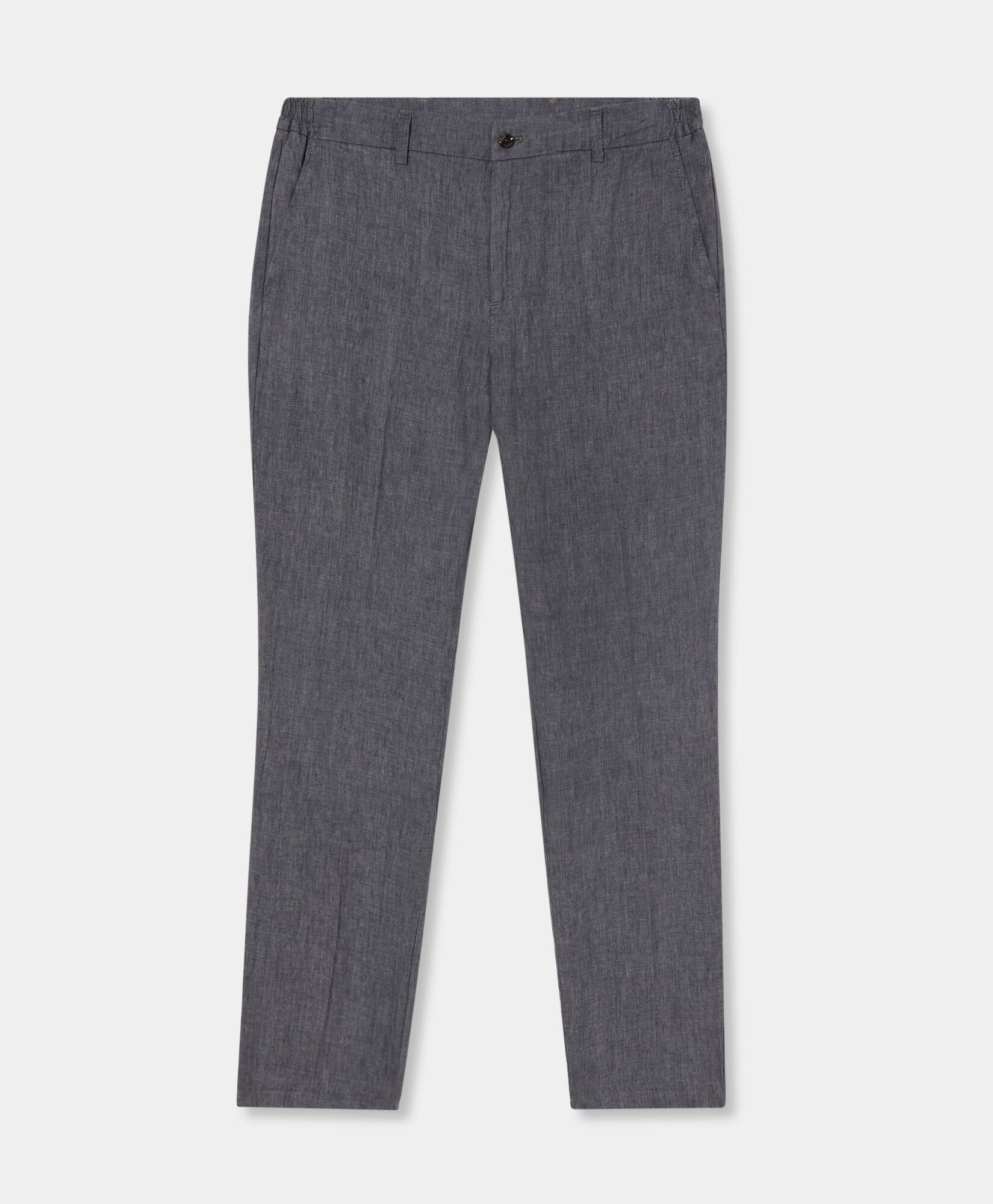 Brooks Brothers Linen Trousers Dark Grey DTROU021LIPLI001DKGRP001